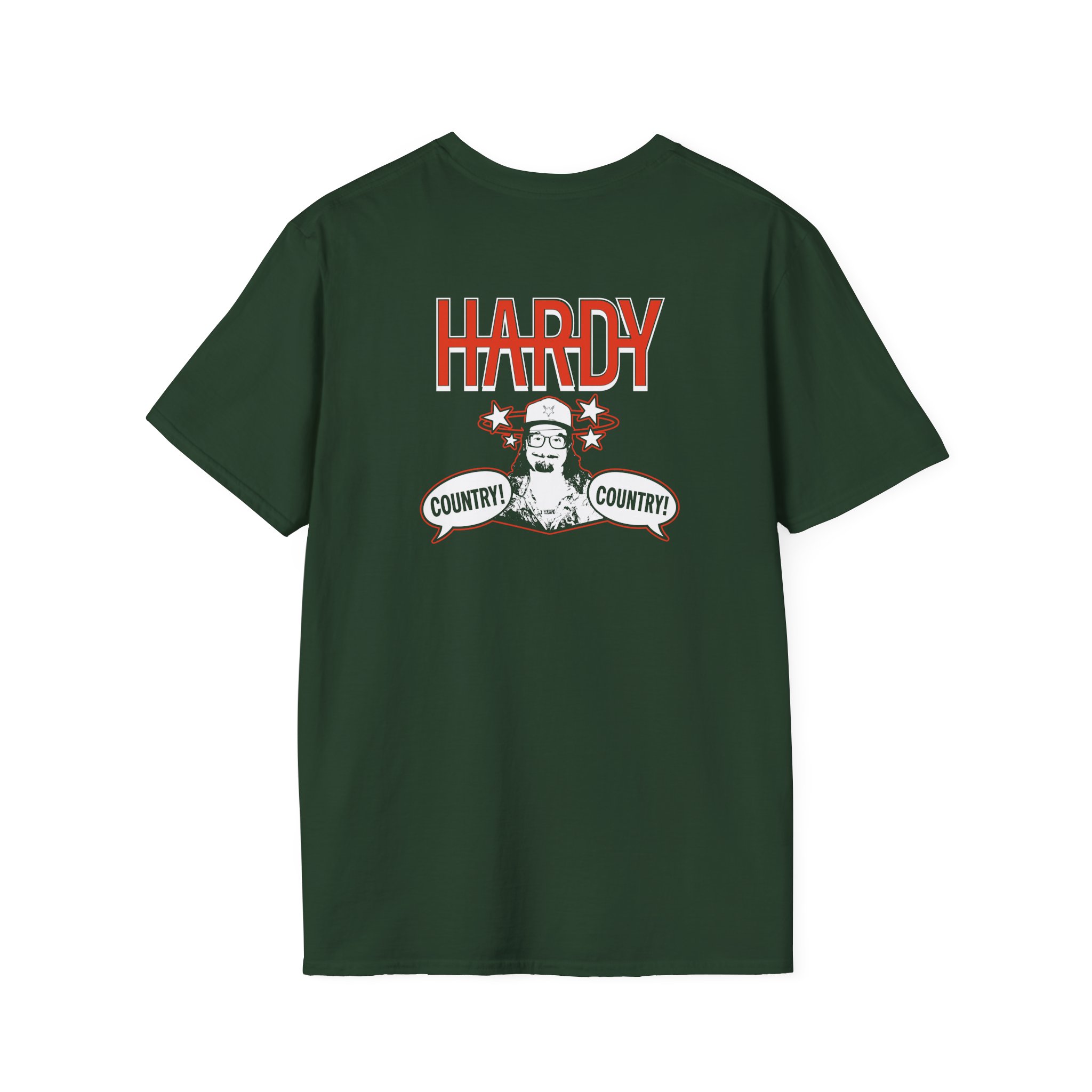 Hd COUNTRY! COUNTRY! Black Unisex Softstyle T-Shirt - Image 8
