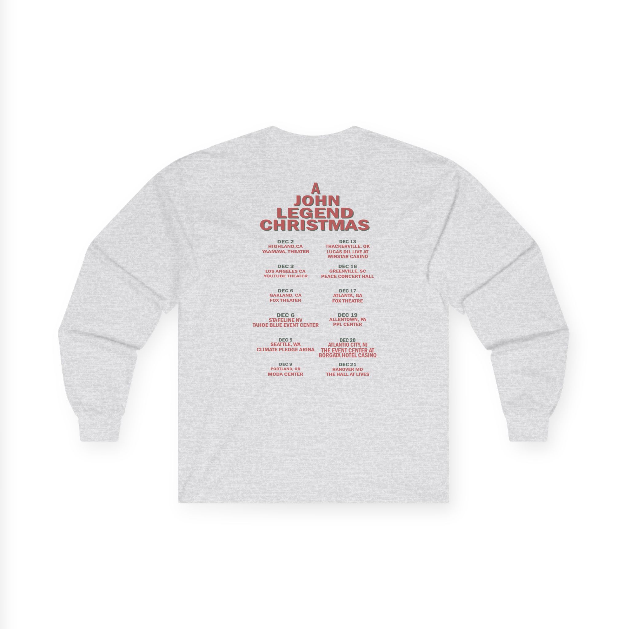 John Legend Ivory Tour Unisex Ultra Cotton Long Sleeve Tee - Image 4