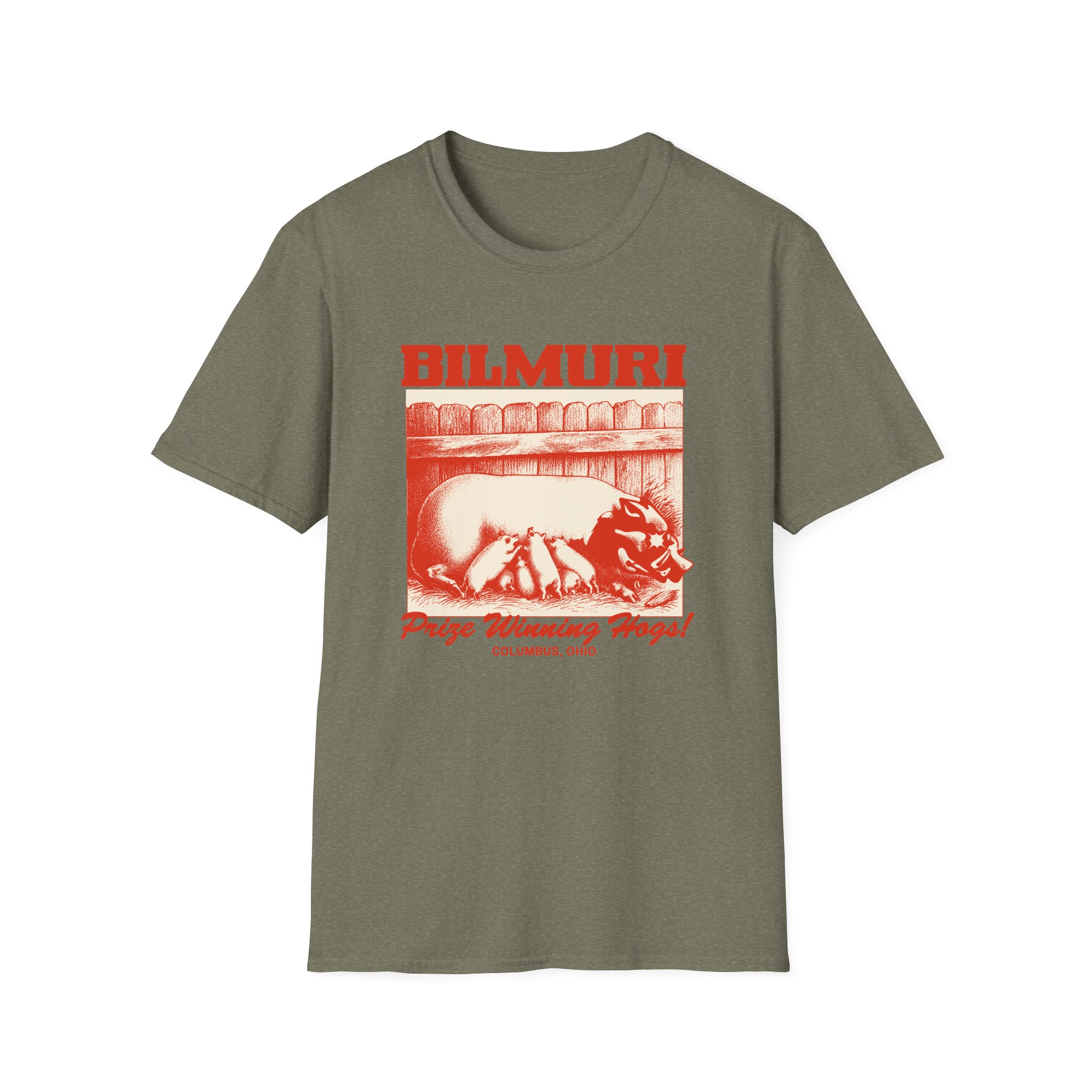 Bilmuri Prize Winning Hogs Unisex Softstyle T-Shirt - Image 9