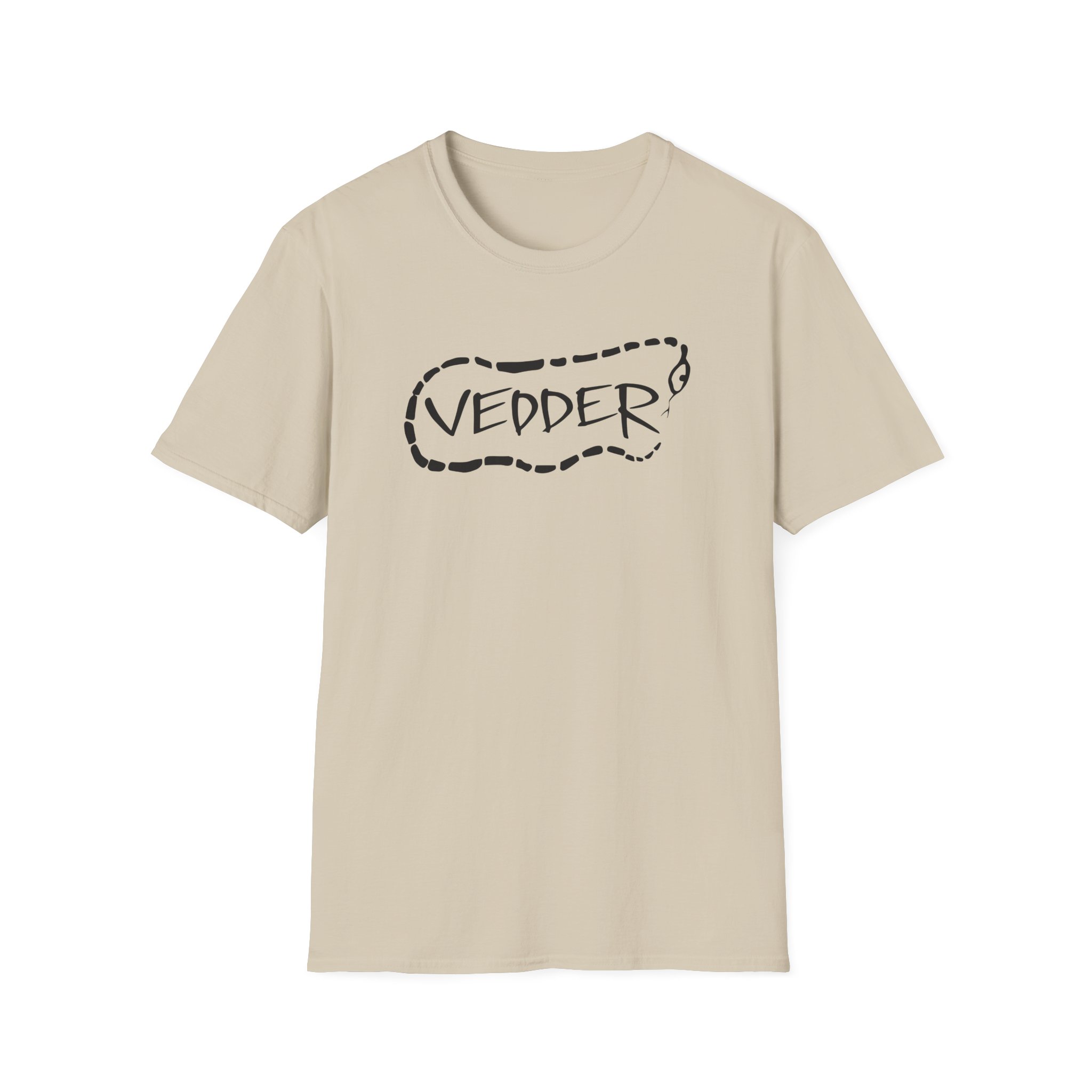 Eddie Vedder Stencil Snake Unisex Softstyle T-Shirt - Image 3