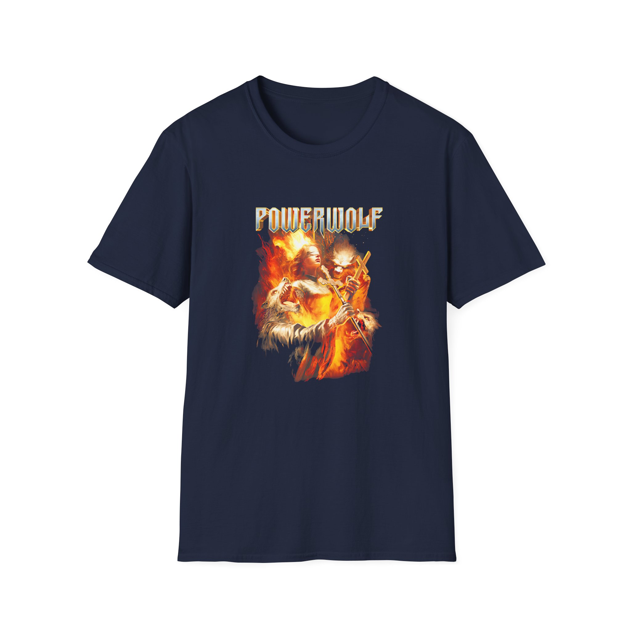 Powerwolf Joan of Arc Unisex Softstyle T-Shirt - Image 5