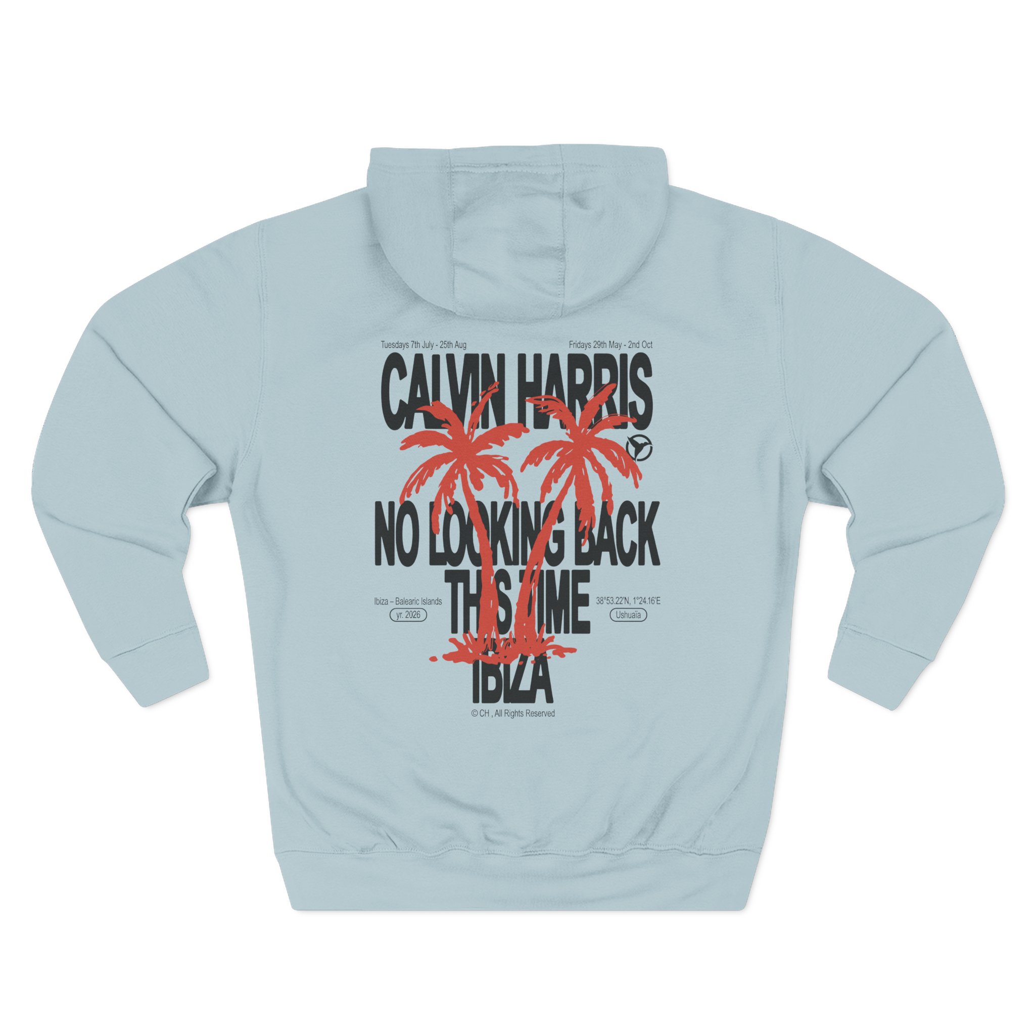 Calvin Harris Ecru Palm Three-Panel Fleece Hoodie - Image 12
