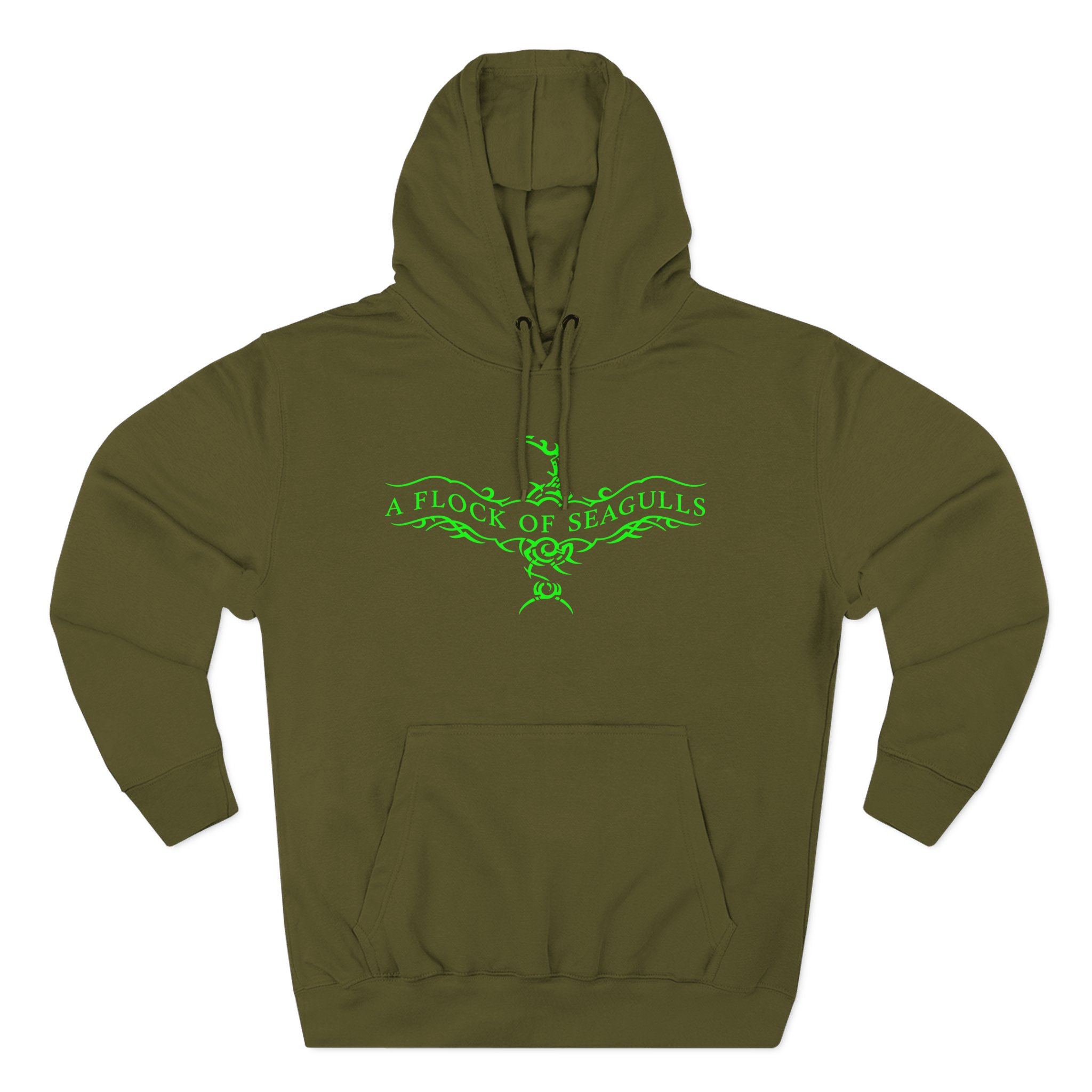 A Flock of Seagulls Logo Three-Panel Fleece Hoodie - Image 5