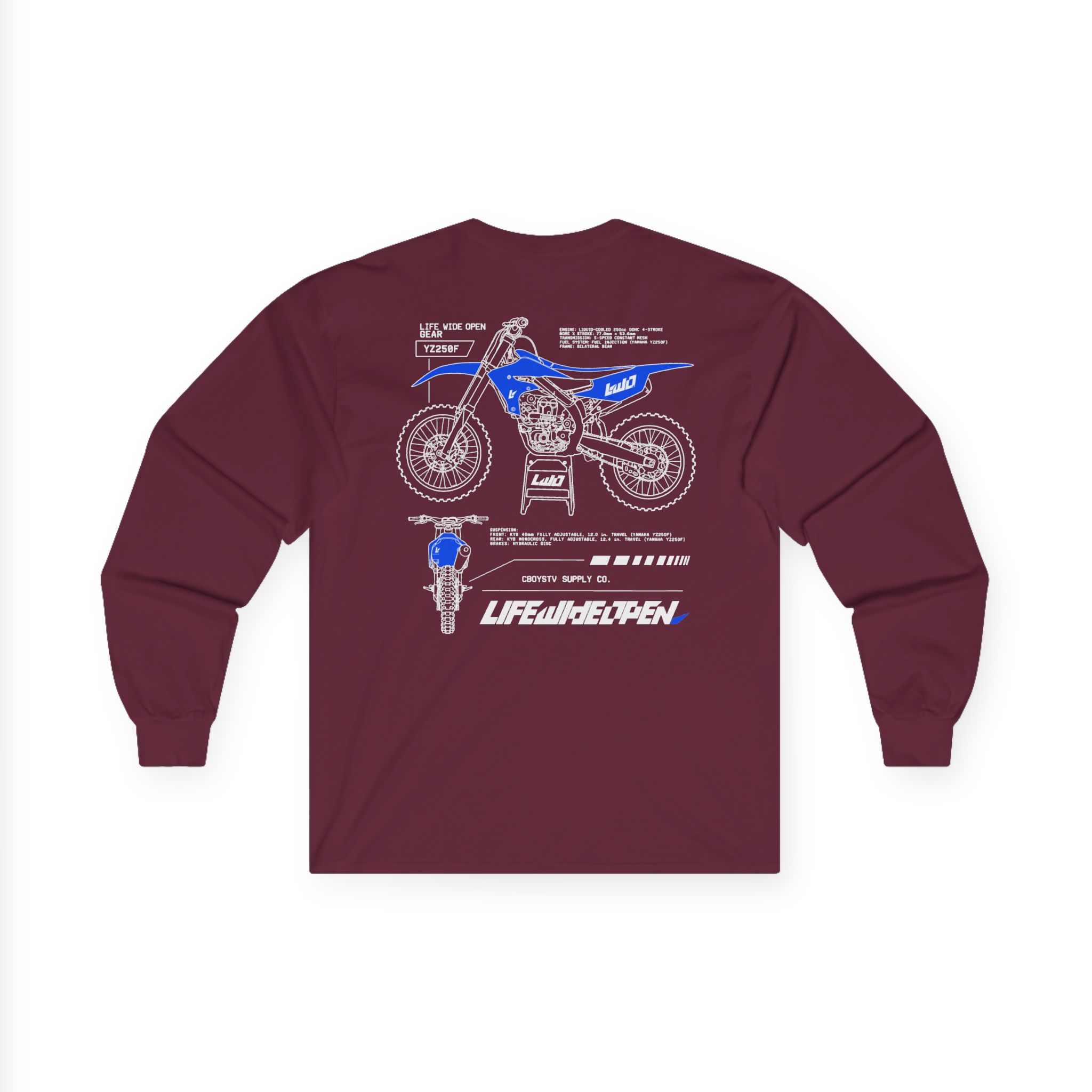 Cboystv Yamaha Spec Unisex Ultra Cotton Long Sleeve Tee - Image 4
