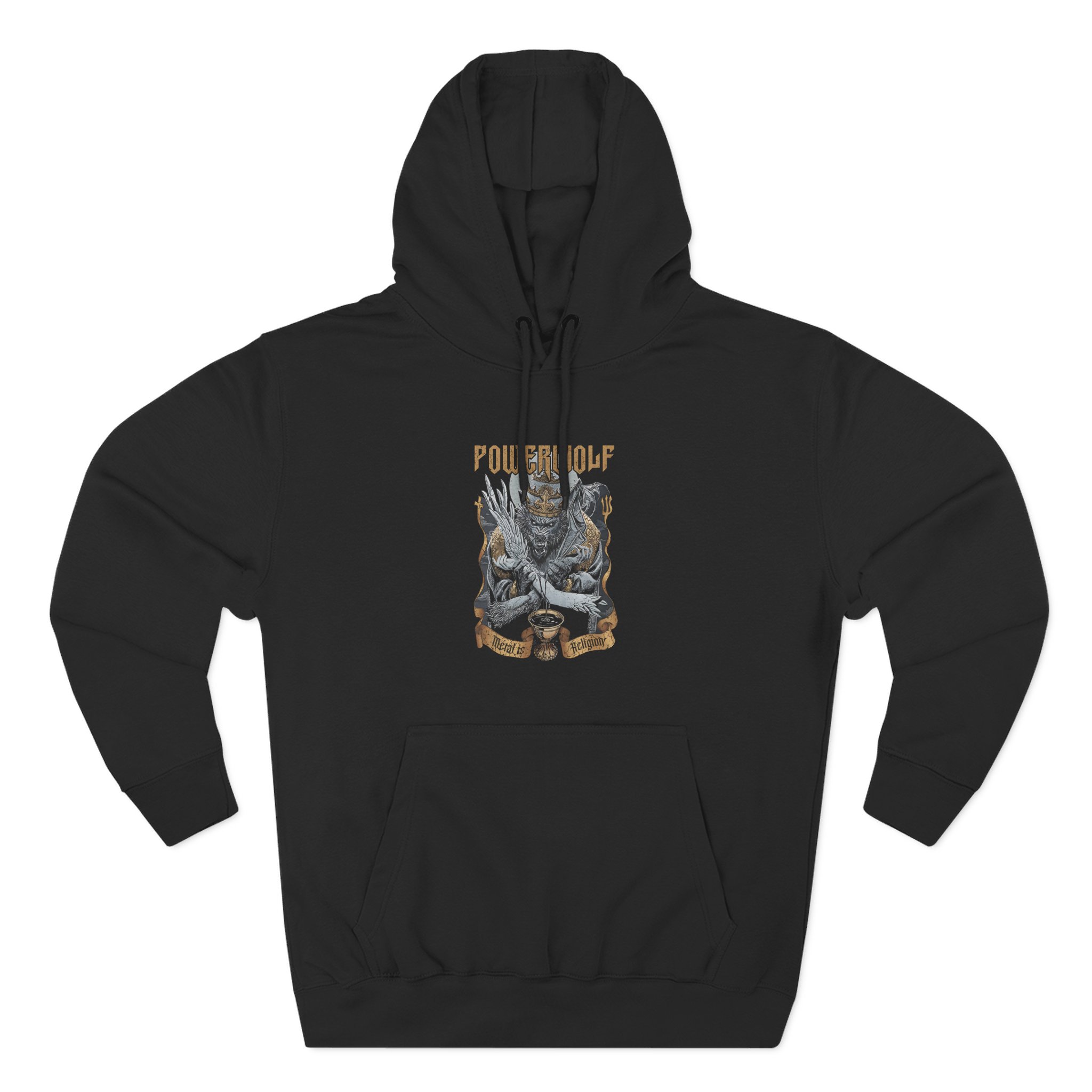 Powerwolf Wolf vs. Angel Three-Panel Fleece Hoodie