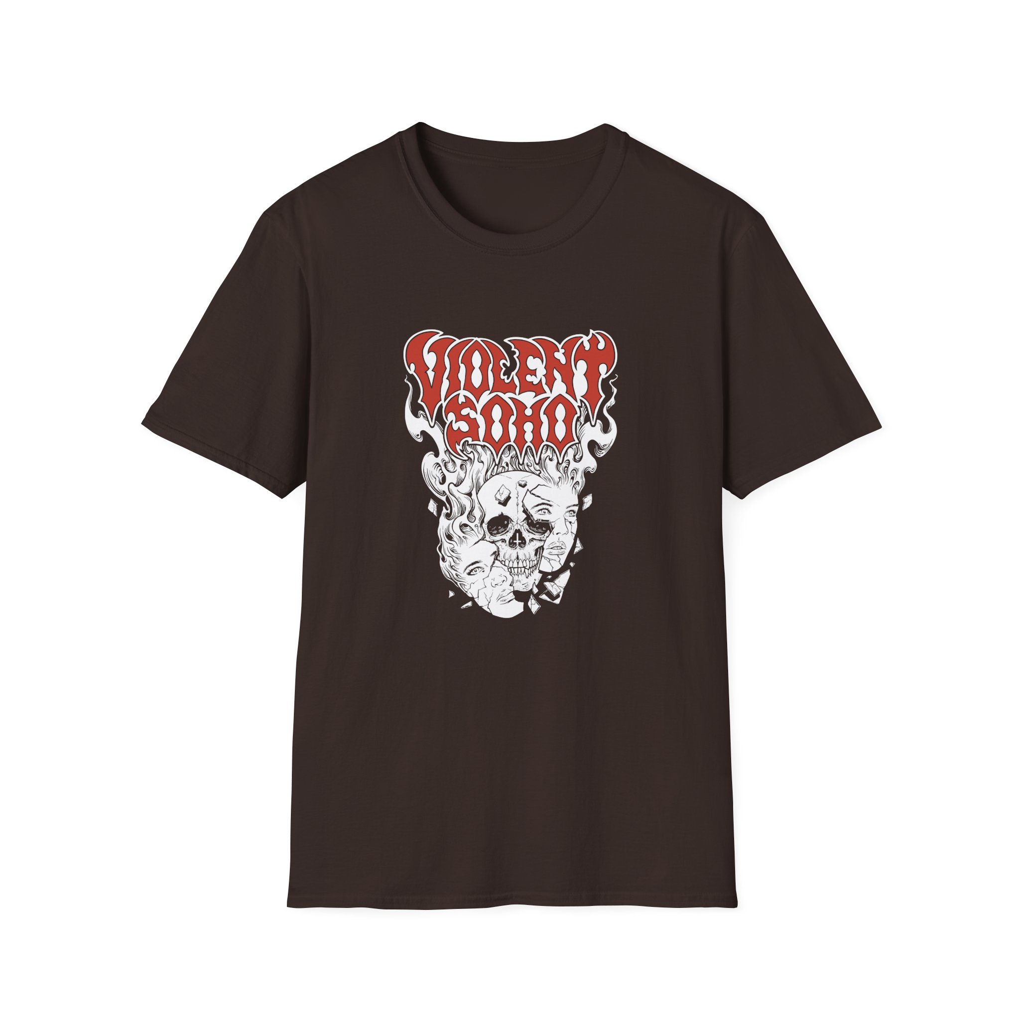 Violent Soho Murdoch Skull Unisex Softstyle T-Shirt - Image 5