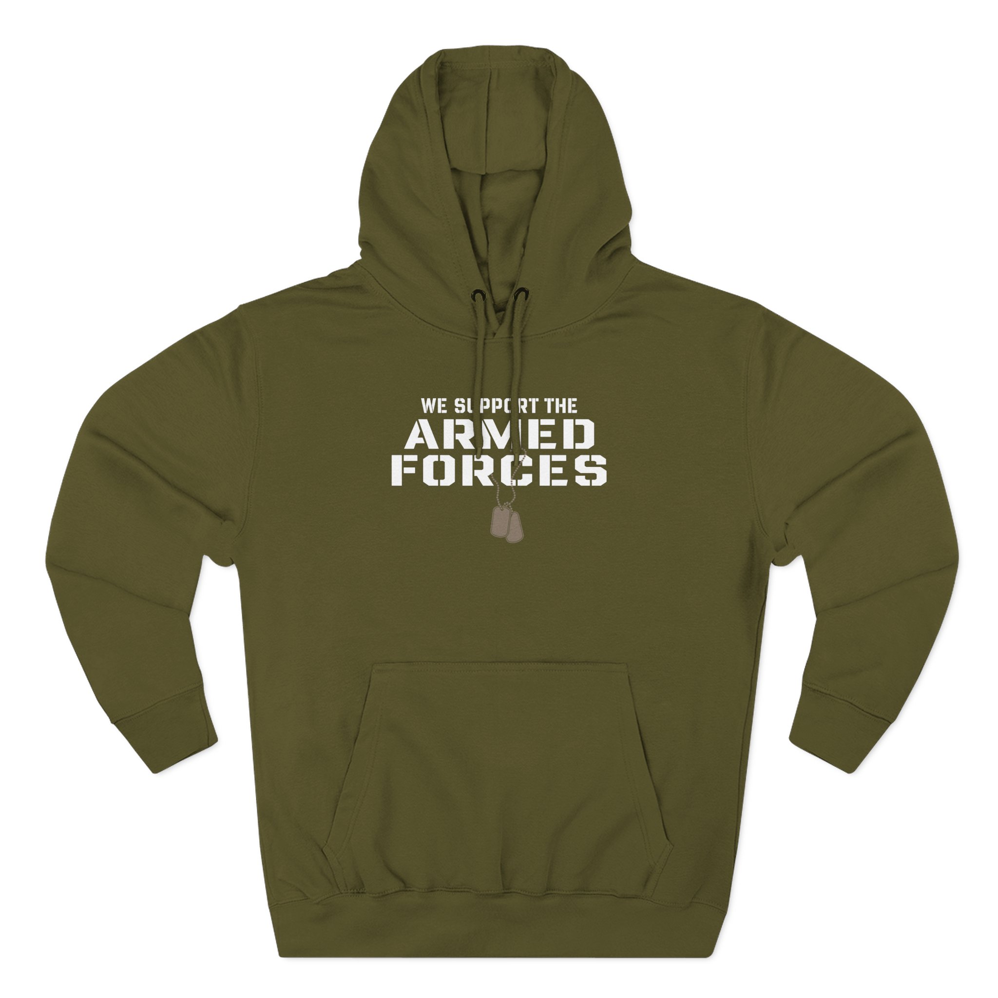 Valuetainment We Support the Armed Forces Three-Panel Fleece Hoodie