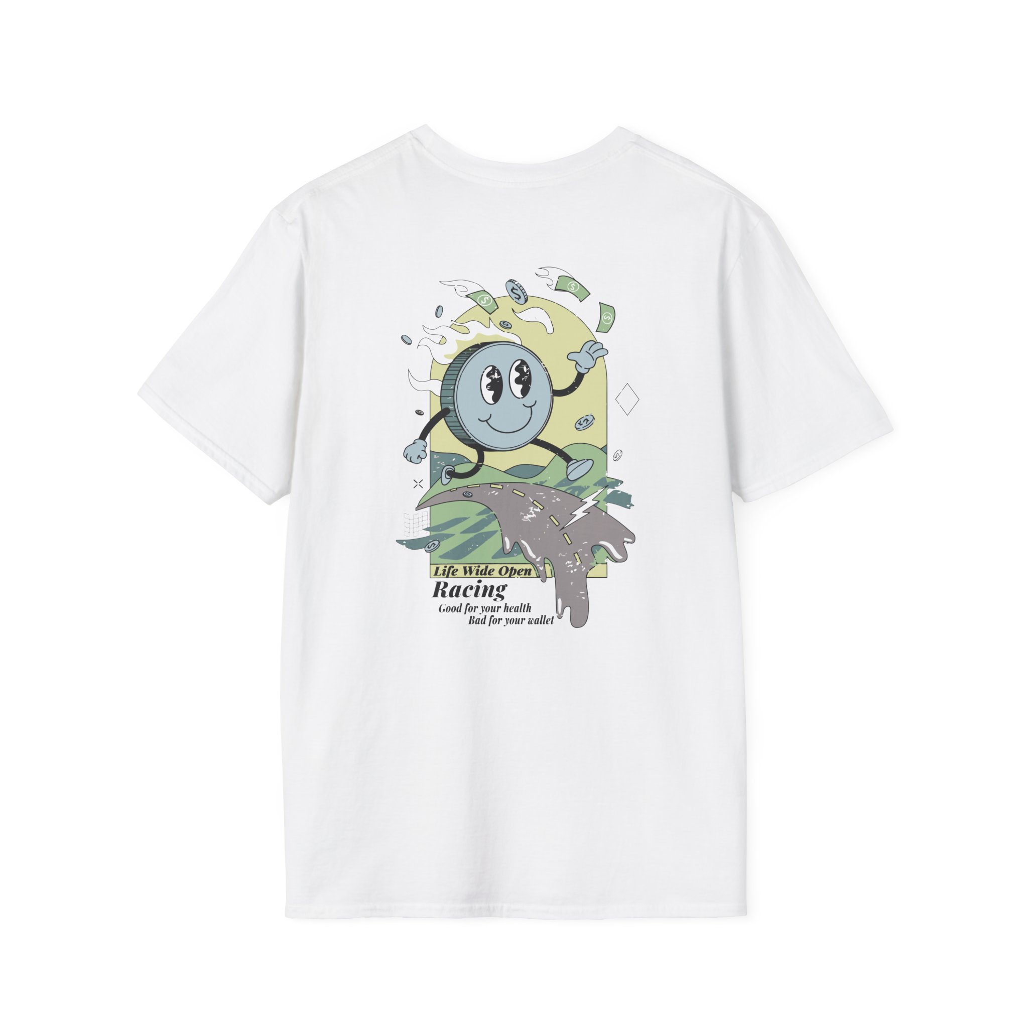Cboystv Racing Coin Unisex Softstyle T-Shirt - Image 2