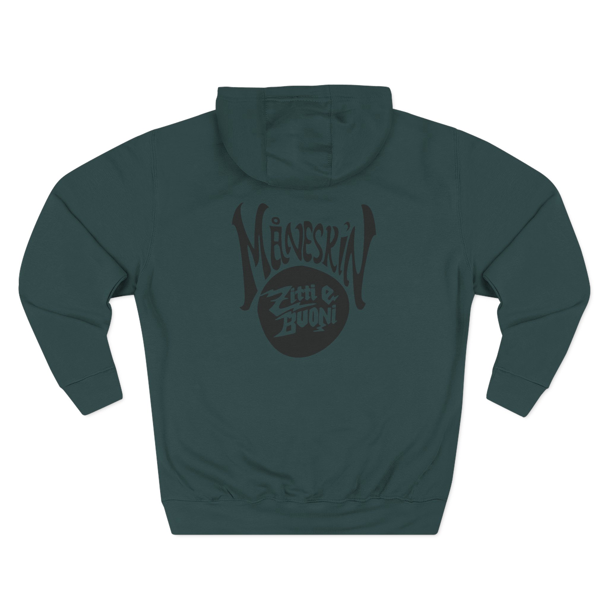 Maneskin RUSH! Faces & Red Starz Three-Panel Fleece Hoodie - Image 6
