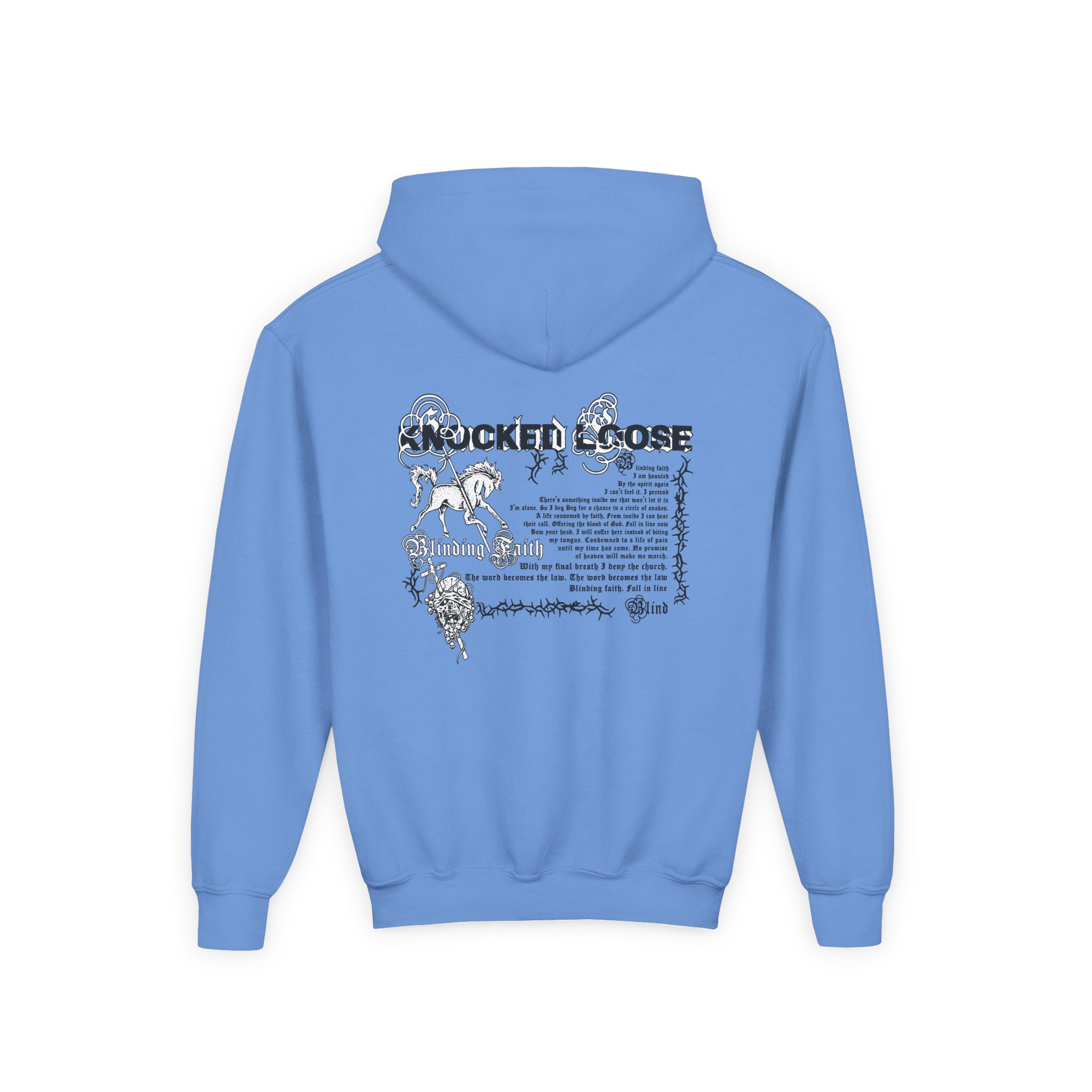 Knocked Loose Blinding Faith Youth Heavy Blend Hooded Sweatshirt - Image 2