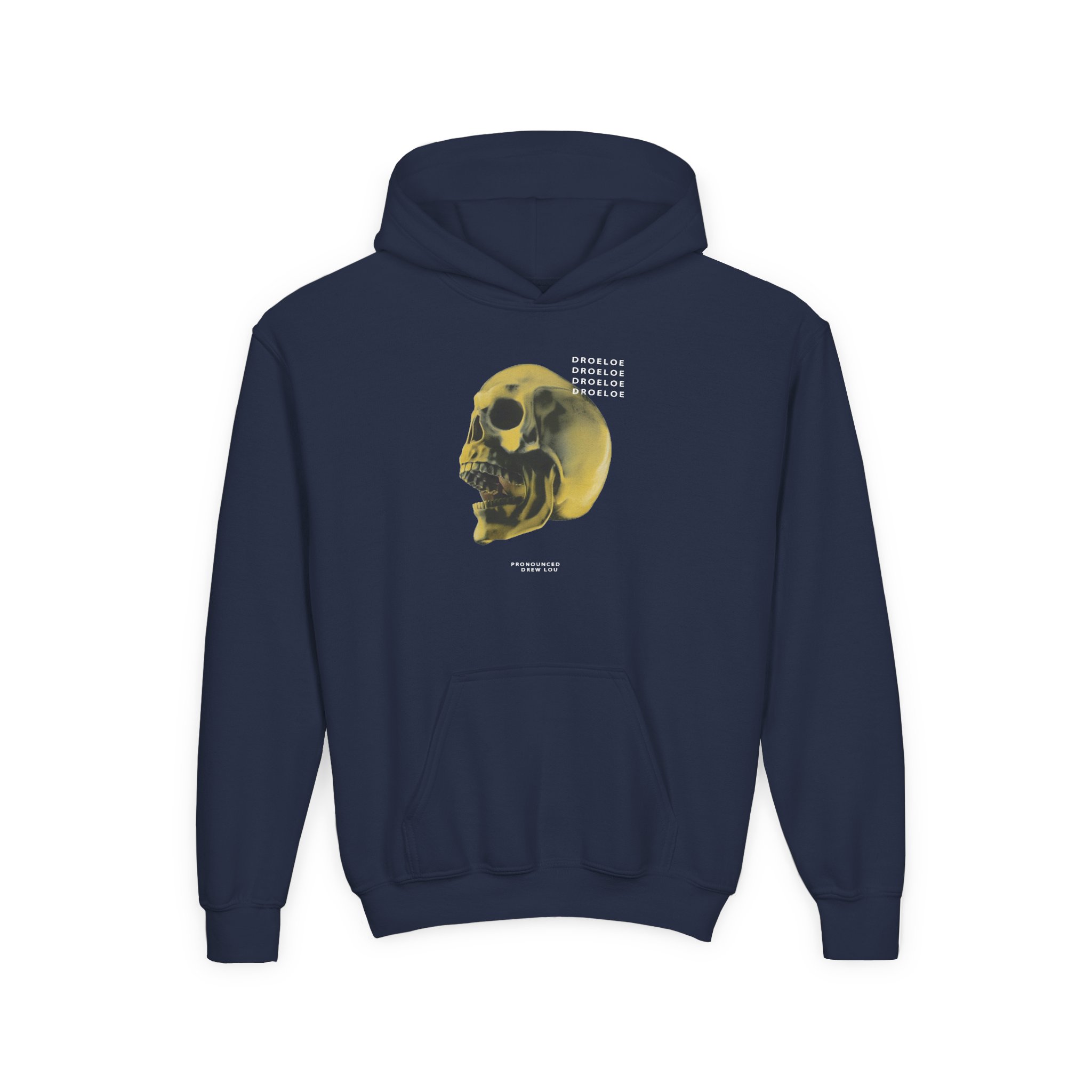 Deadbeats Gold Skull Youth Heavy Blend Hooded Sweatshirt - Image 13