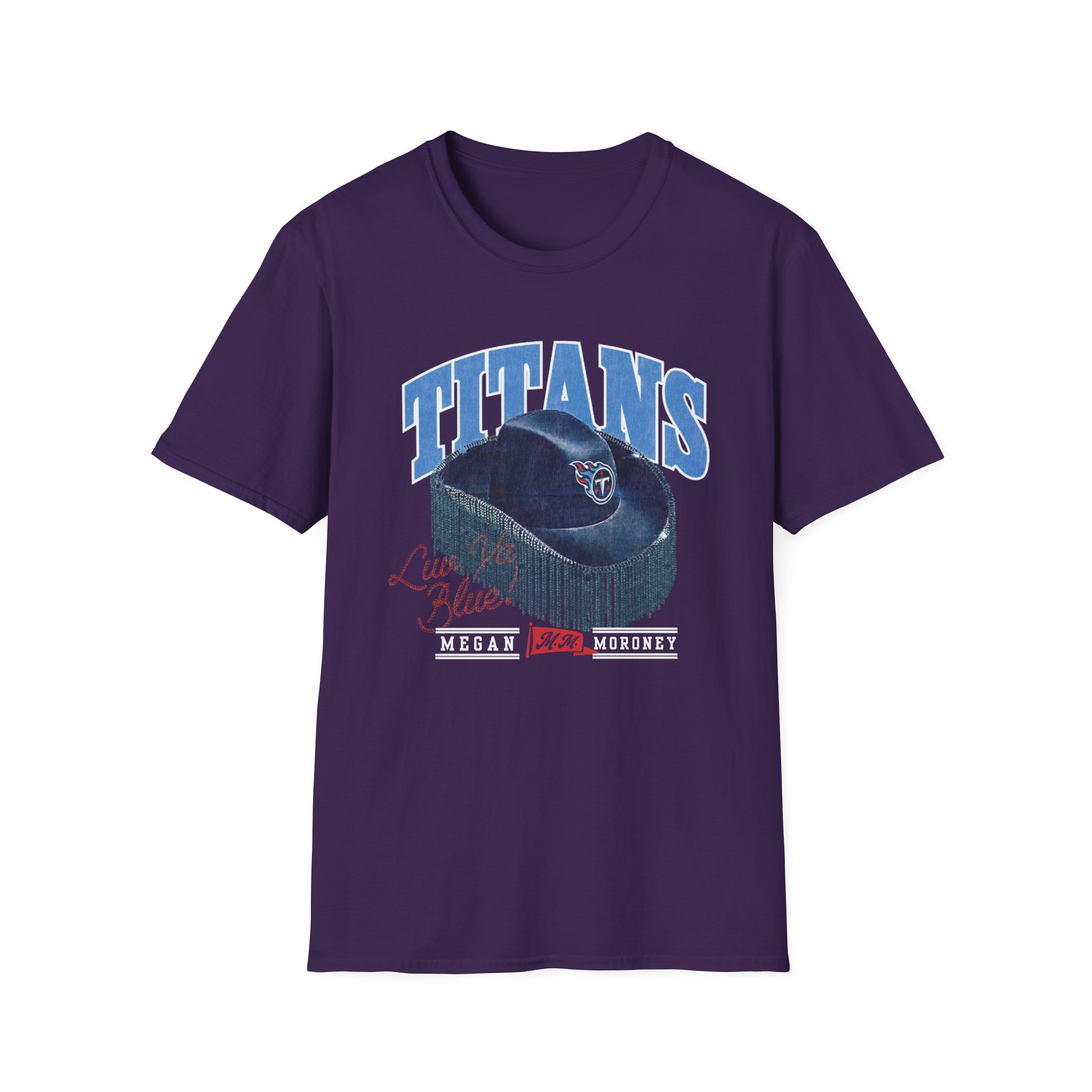 Megan Moroney Titans Cowgirl Hat Unisex Softstyle T-Shirt - Image 11