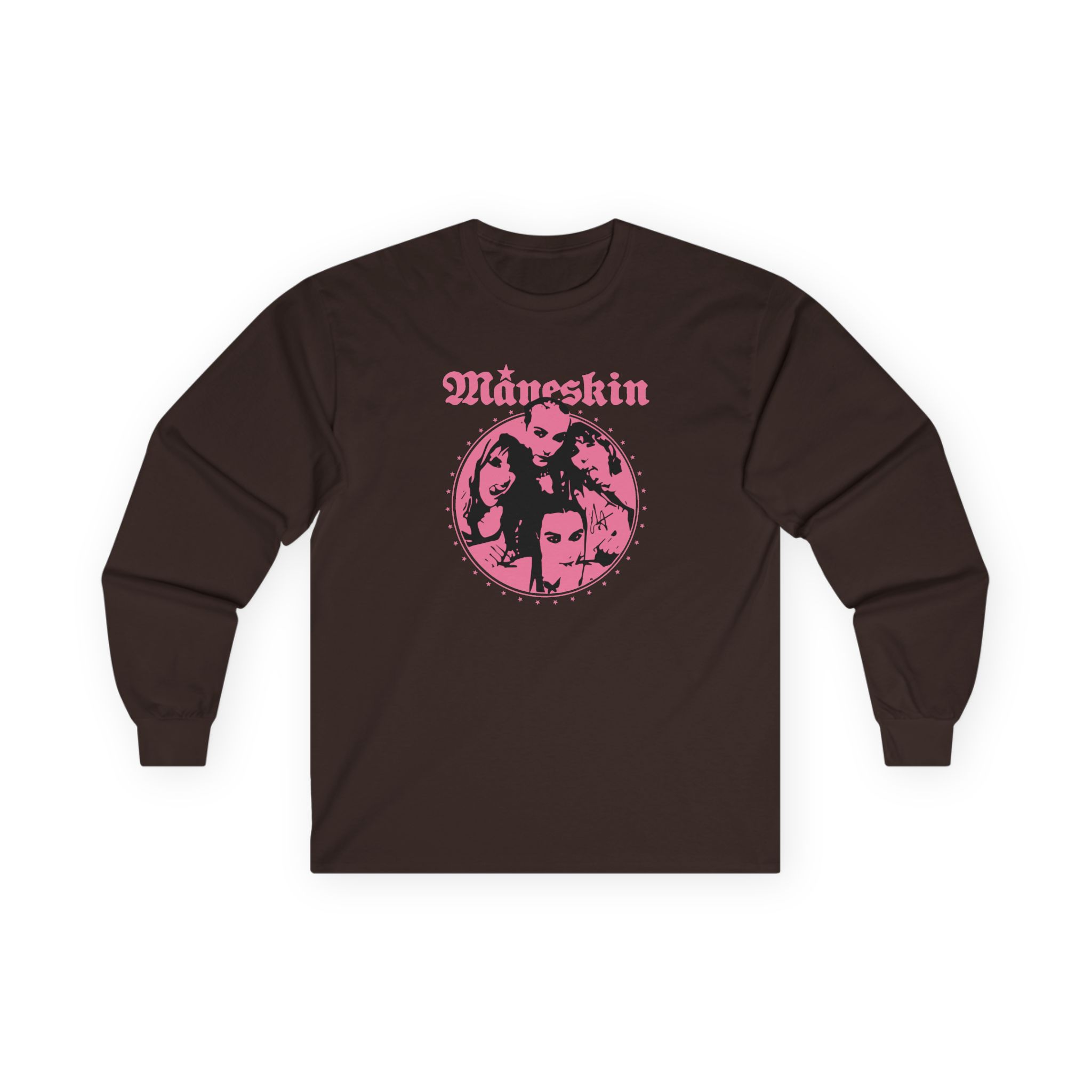 Maneskin Pink Fisheye Band Unisex Ultra Cotton Long Sleeve Tee - Image 3