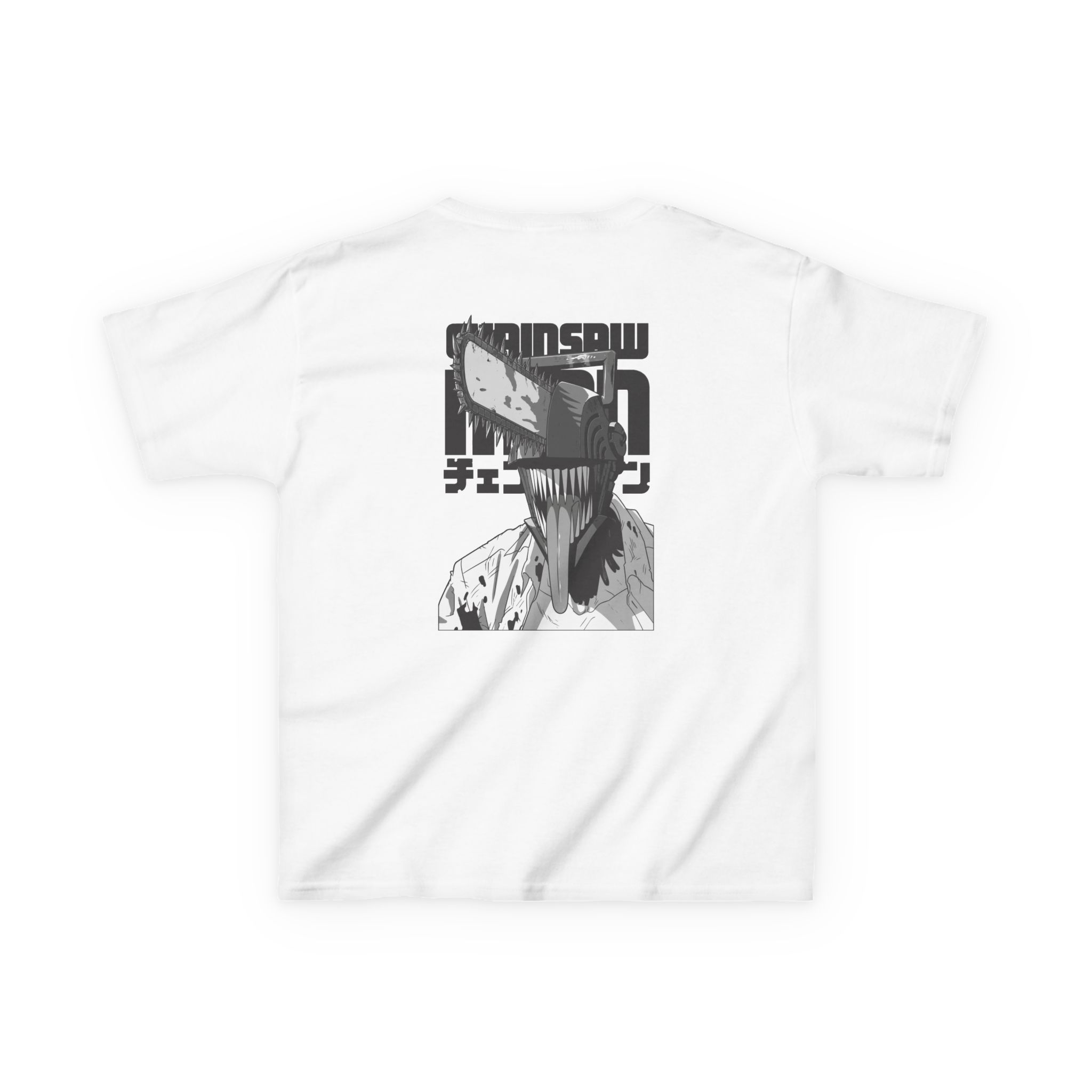 Chainsaw Man Bordeaux Smile Kids Heavy Cotton™ Tee - Image 4