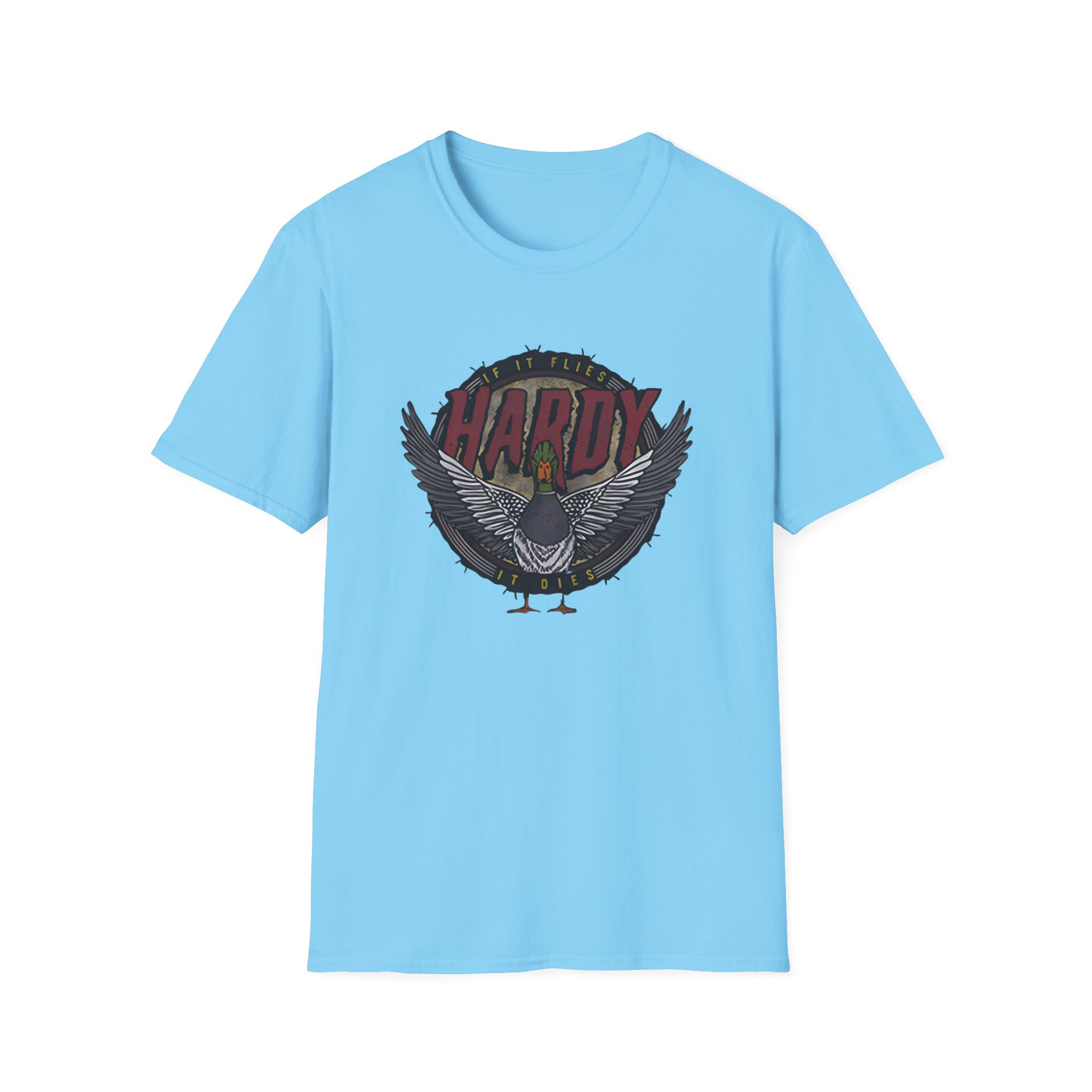 Hd if It Flies Unisex Softstyle T-Shirt - Image 21