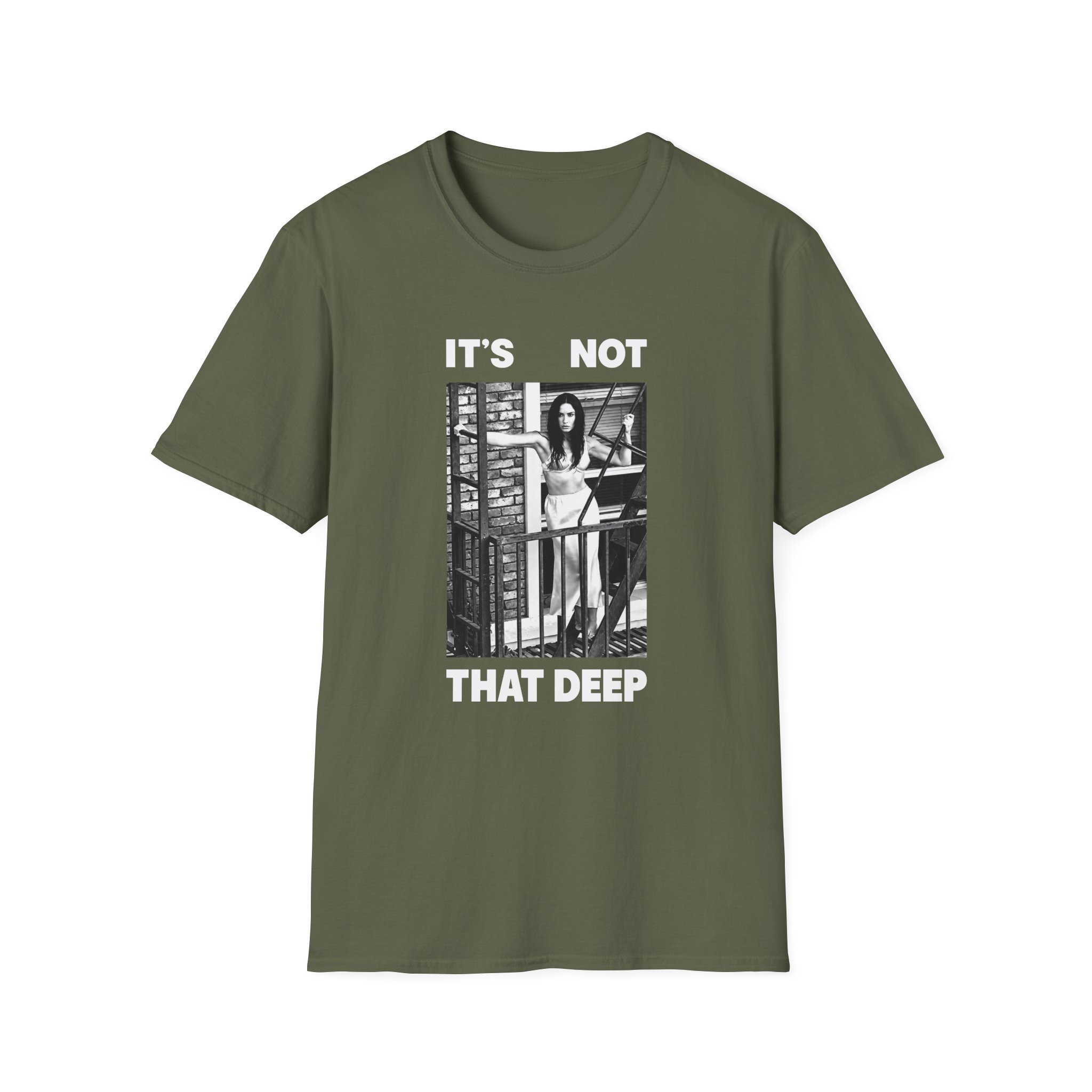 D L It’s Not That Deep Tour Unisex Softstyle T-Shirt - Image 7