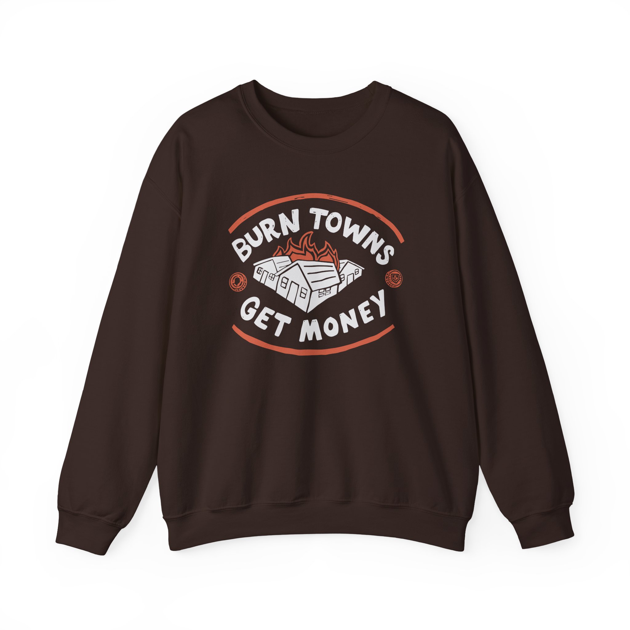 Dropout Burn Towns Get Money Unisex Heavy Blend™ Crewneck Sweatshirt - Image 5