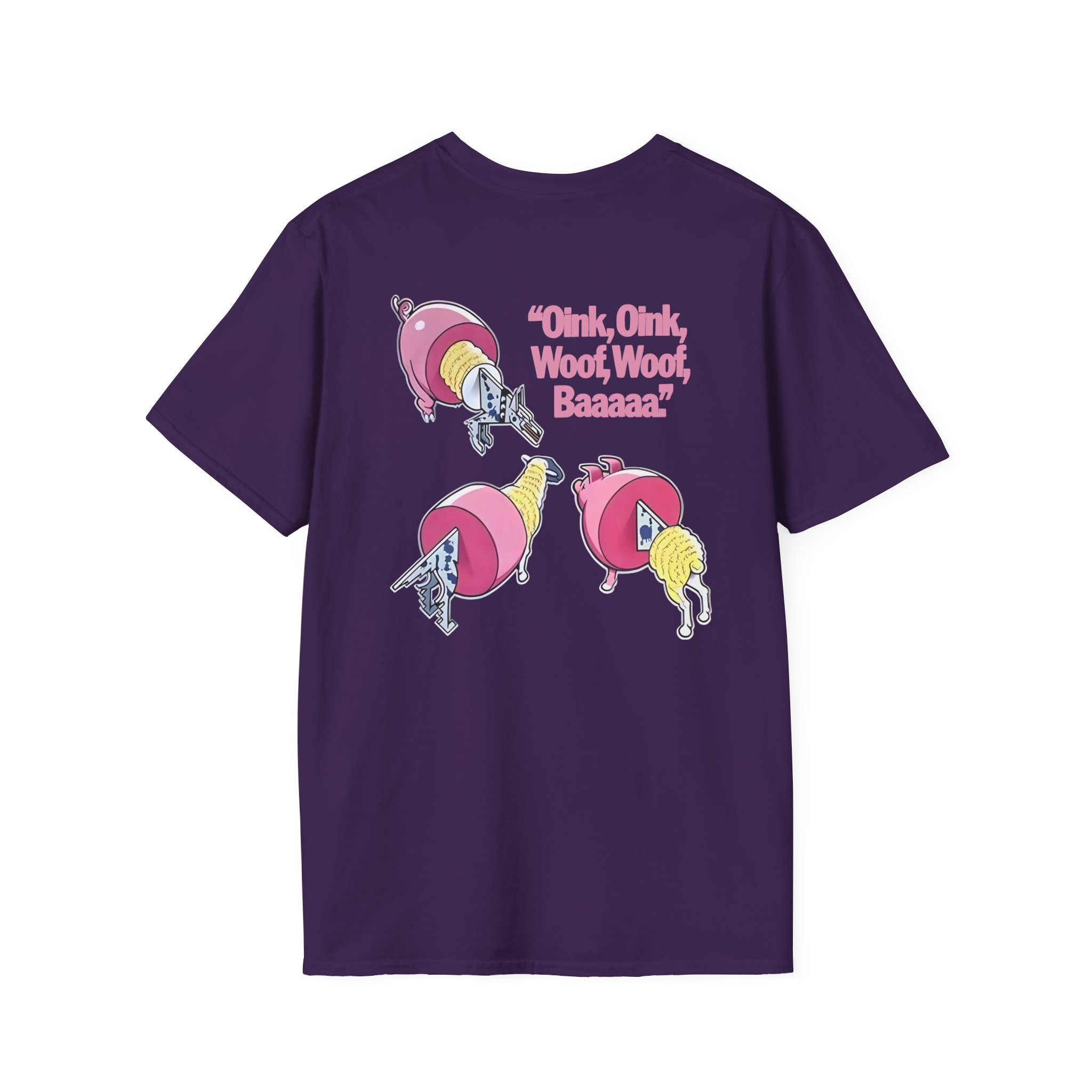 Pink Floyd Animals Oink Oink Unisex Softstyle T-Shirt - Image 10