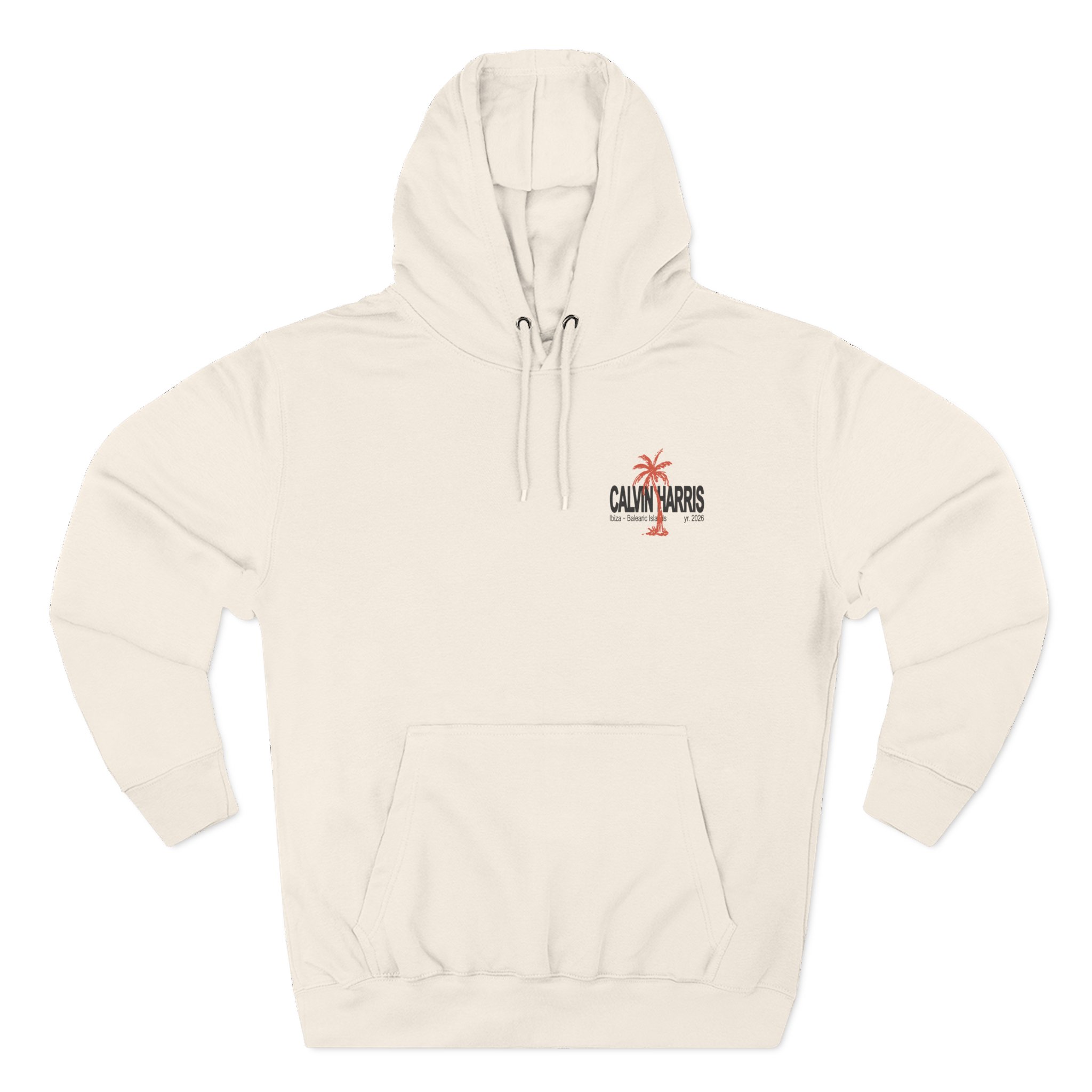 Calvin Harris Ecru Palm Three-Panel Fleece Hoodie - Image 5