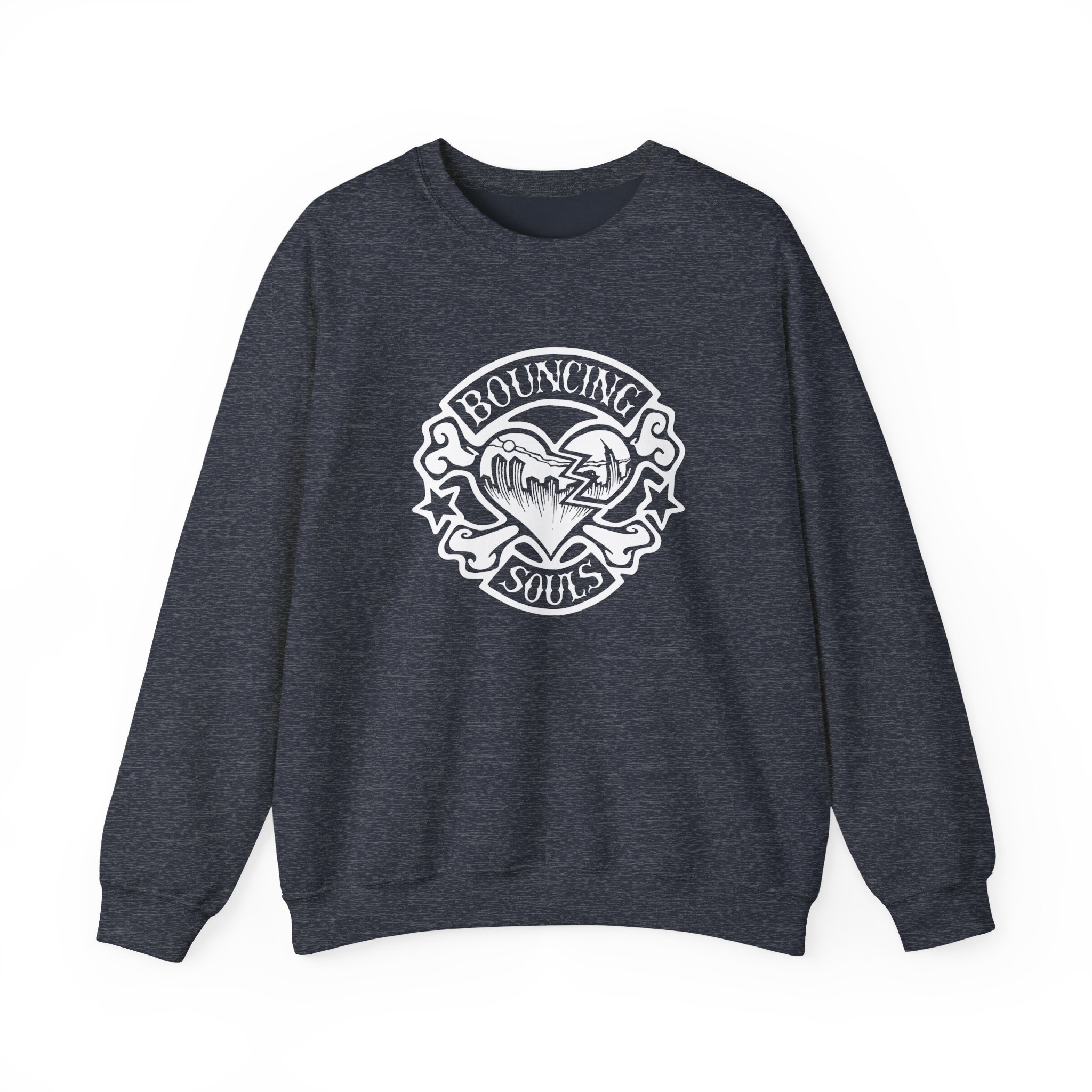 Cold Cuts the Bouncing Souls Rocker Heart Unisex Heavy Blend™ Crewneck Sweatshirt - Image 15