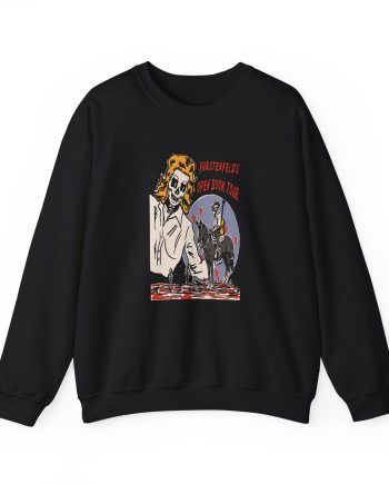 Blue October Open Book Skeleton Cowboy Unisex Heavy Blend™ Crewneck Sweatshirt