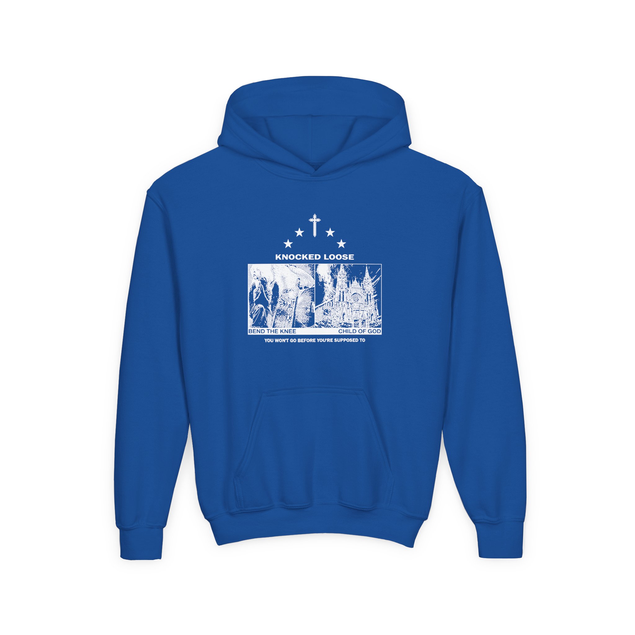 Knocked Loose Blinding Faith Royal Youth Heavy Blend Hooded Sweatshirt - Image 9