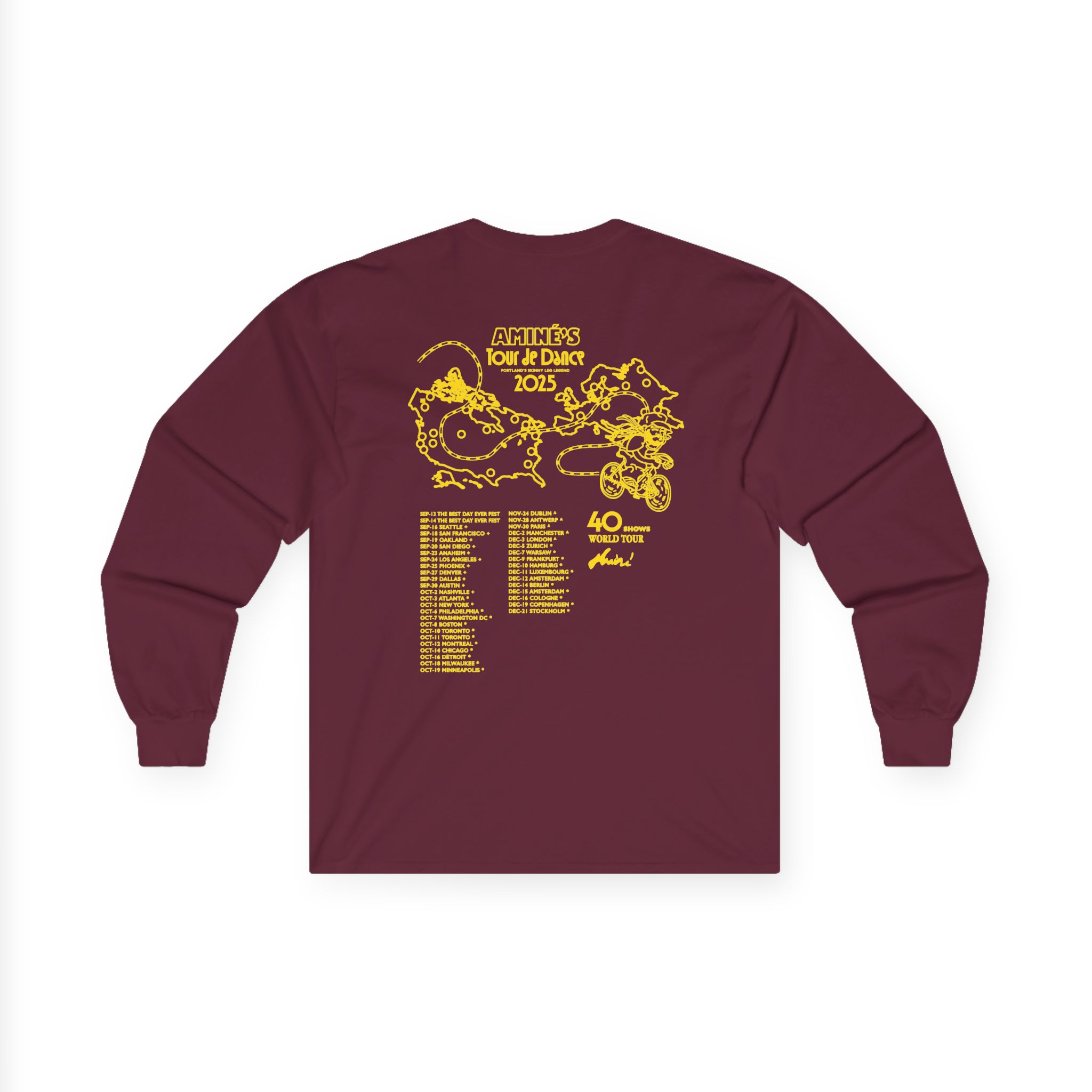 Aminé You're Beautiful Tour Unisex Ultra Cotton Long Sleeve Tee - Image 4