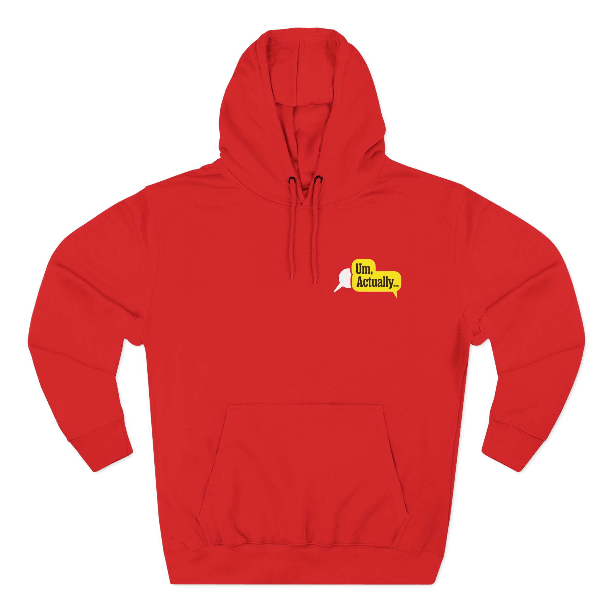 Dropout Um, Actually Fact Checker Three-Panel Fleece Hoodie - Image 11
