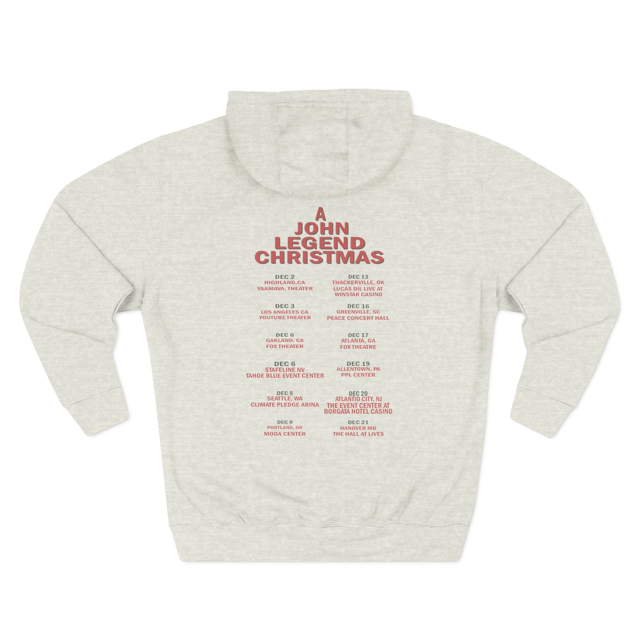 John Legend Ivory Tour Three-Panel Fleece Hoodie - Image 10
