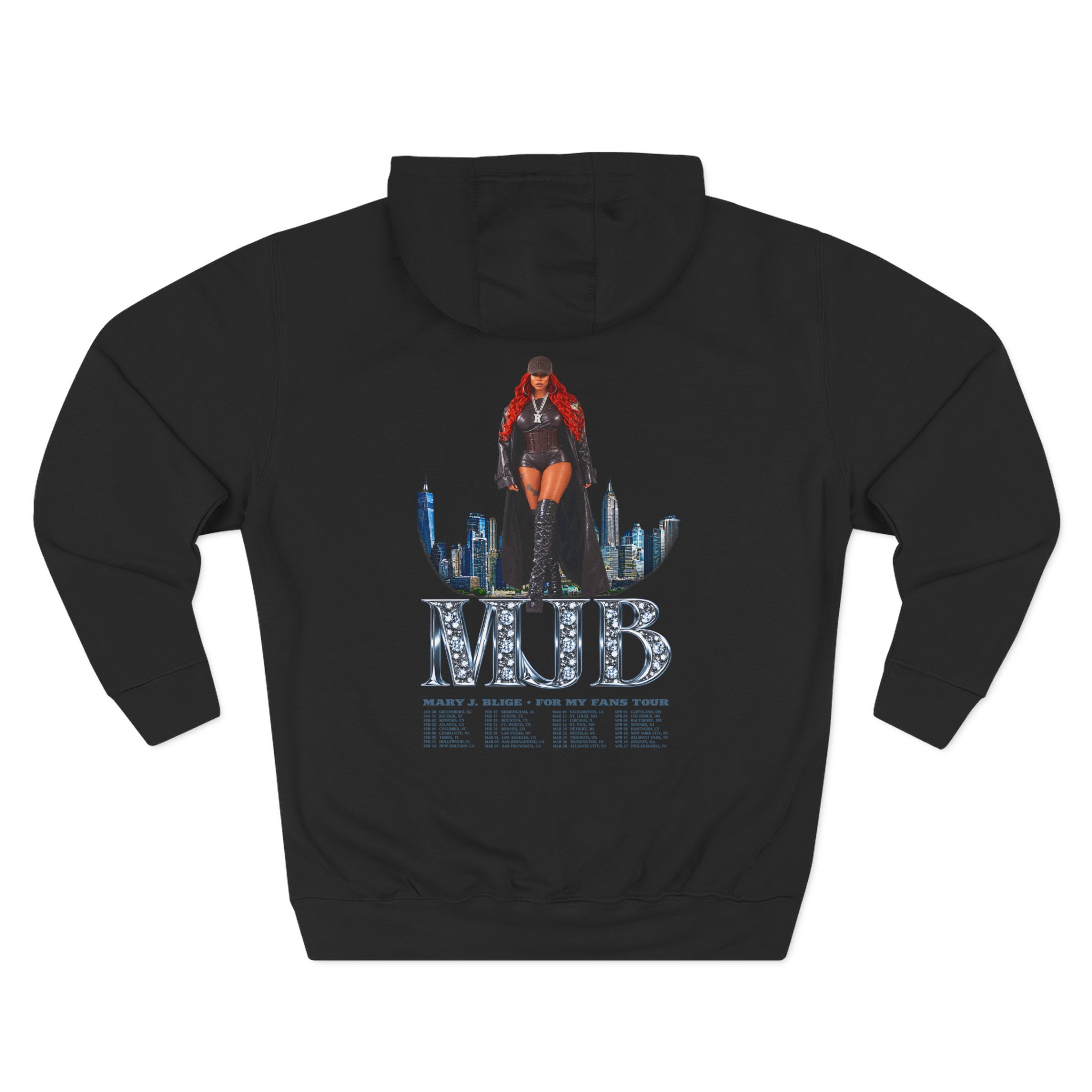 Mary J Blige Diamonds Three-panel Fleece Hoodie - Image 6