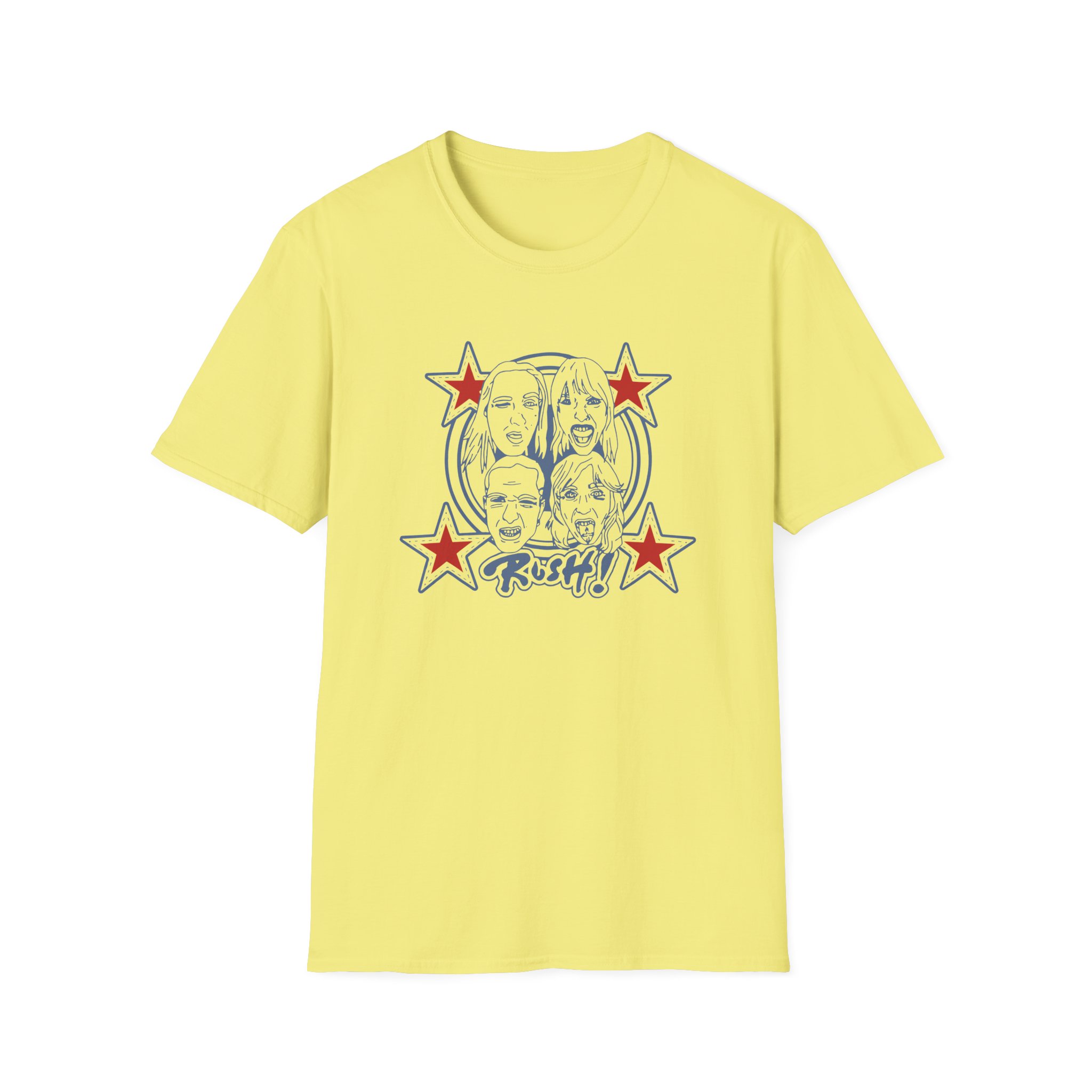 Maneskin RUSH! Faces & Red Starz Unisex Softstyle T-Shirt - Image 7