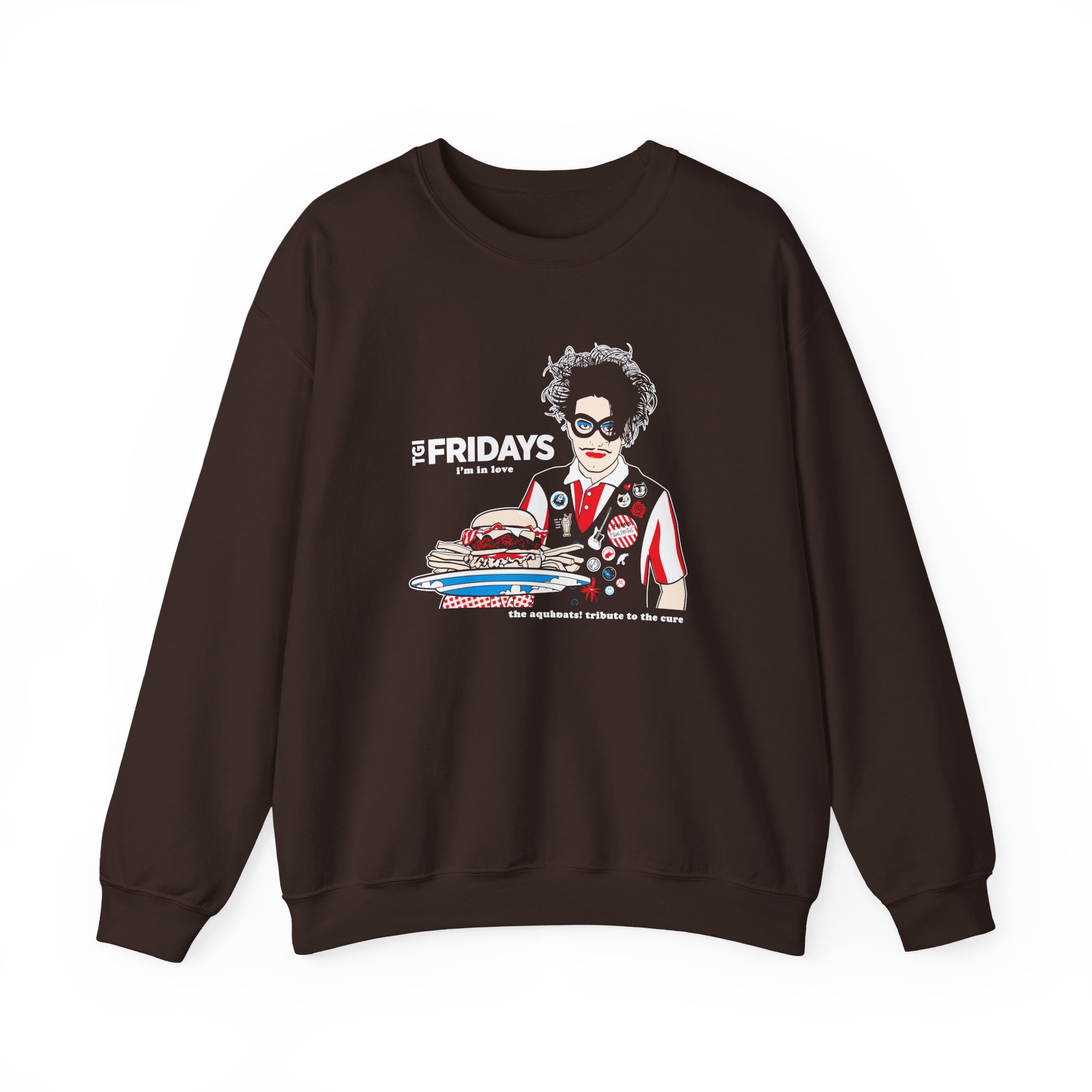 The Aquabats! TGI Fridays I’m In Love Tribute To The Cure Unisex Heavy Blend™ Crewneck Sweatshirt - Image 3