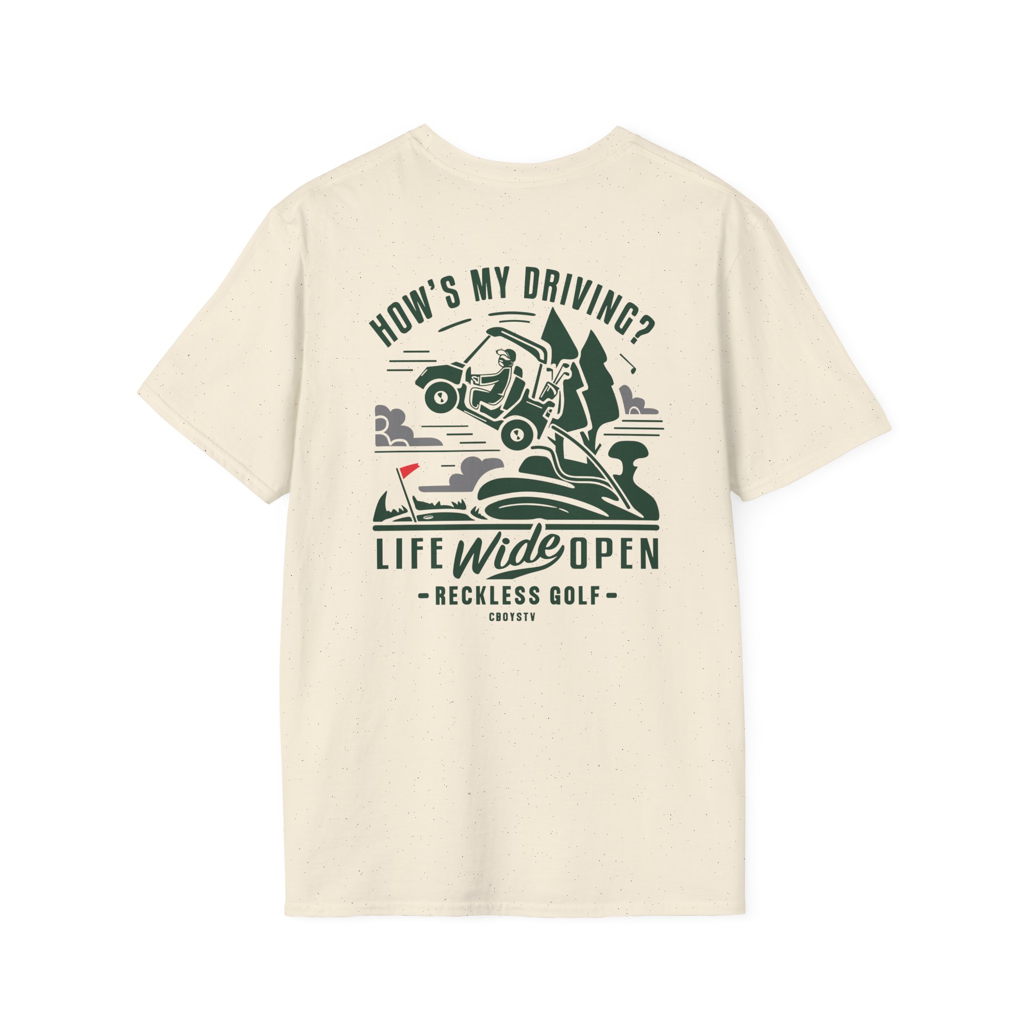 Cboystv How's My Driving Unisex Softstyle T-Shirt - Image 10