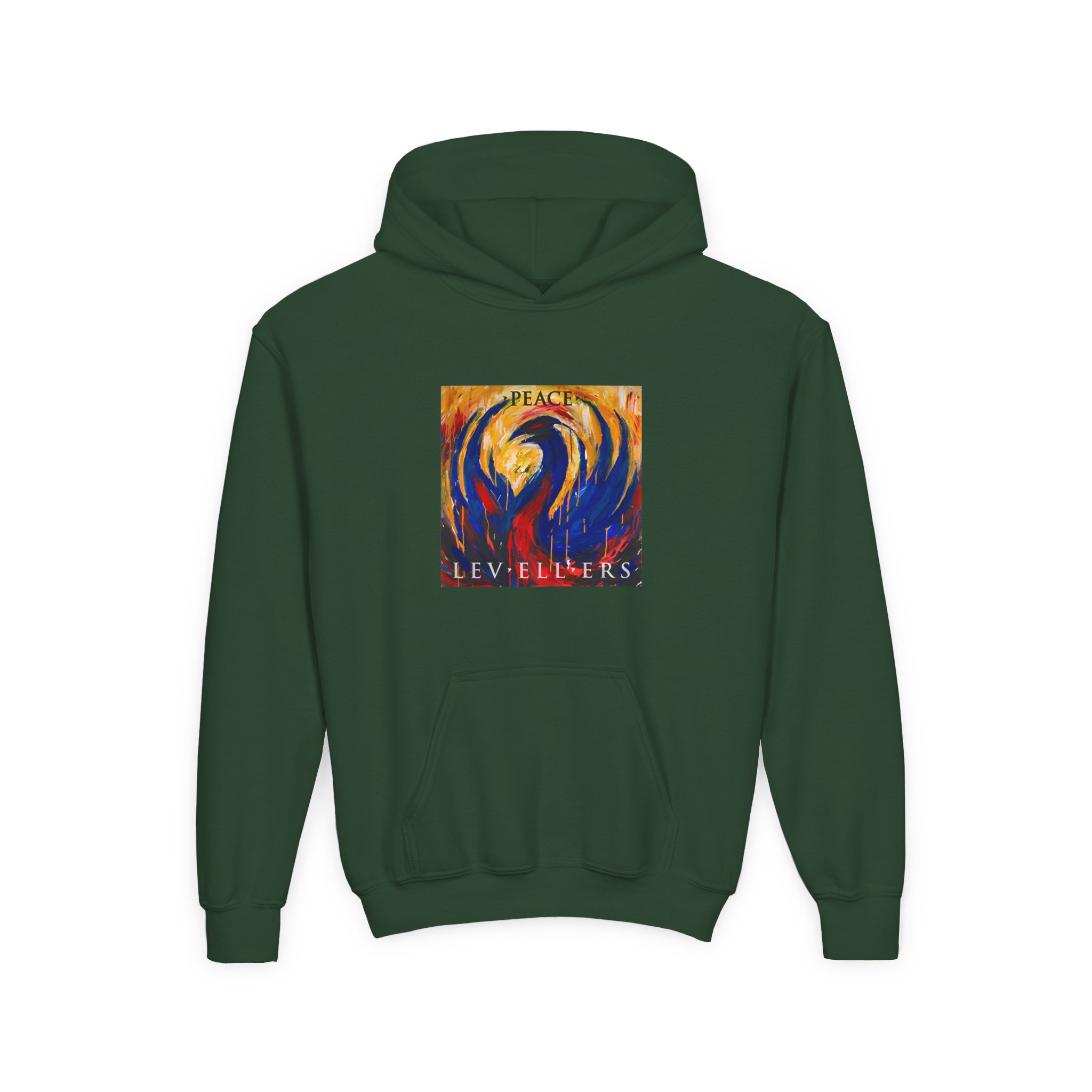 Levellers Peace Youth Heavy Blend Hooded Sweatshirt - Image 5