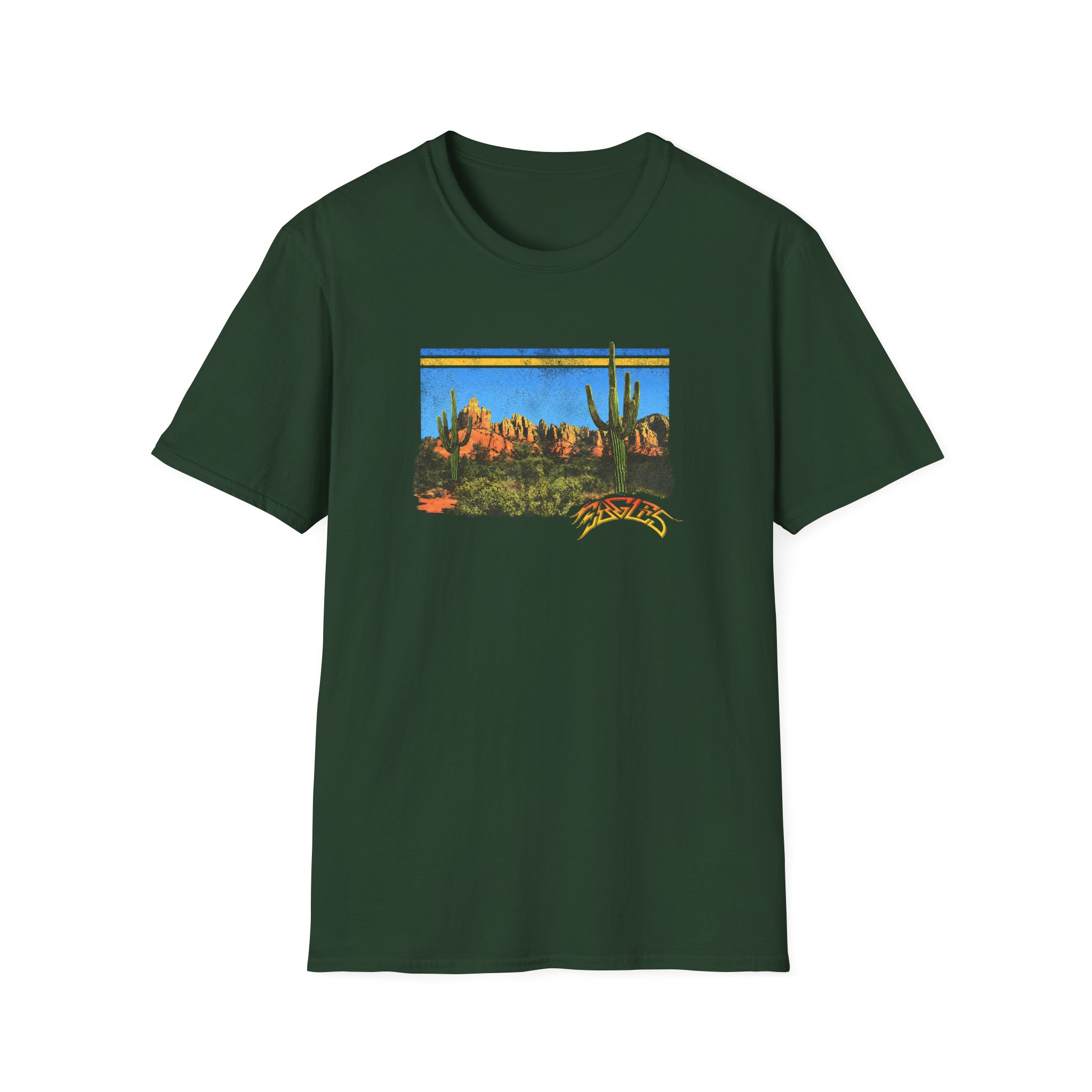 The Eagles Peaceful Easy Feeling Desert Unisex Softstyle T-Shirt - Image 7