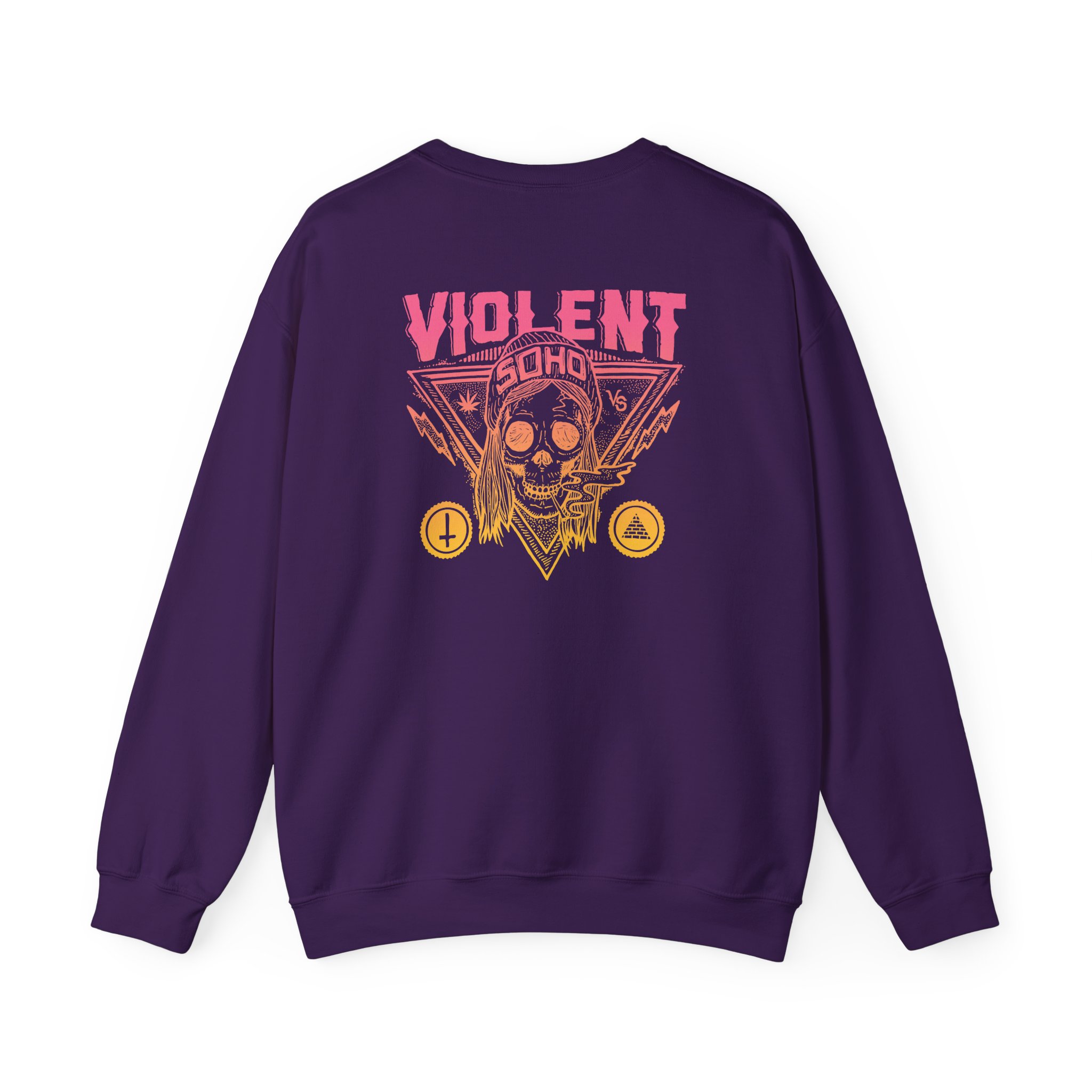 Violent Soho Blazin' Skull Gradient Unisex Heavy Blend™ Crewneck Sweatshirt - Image 14