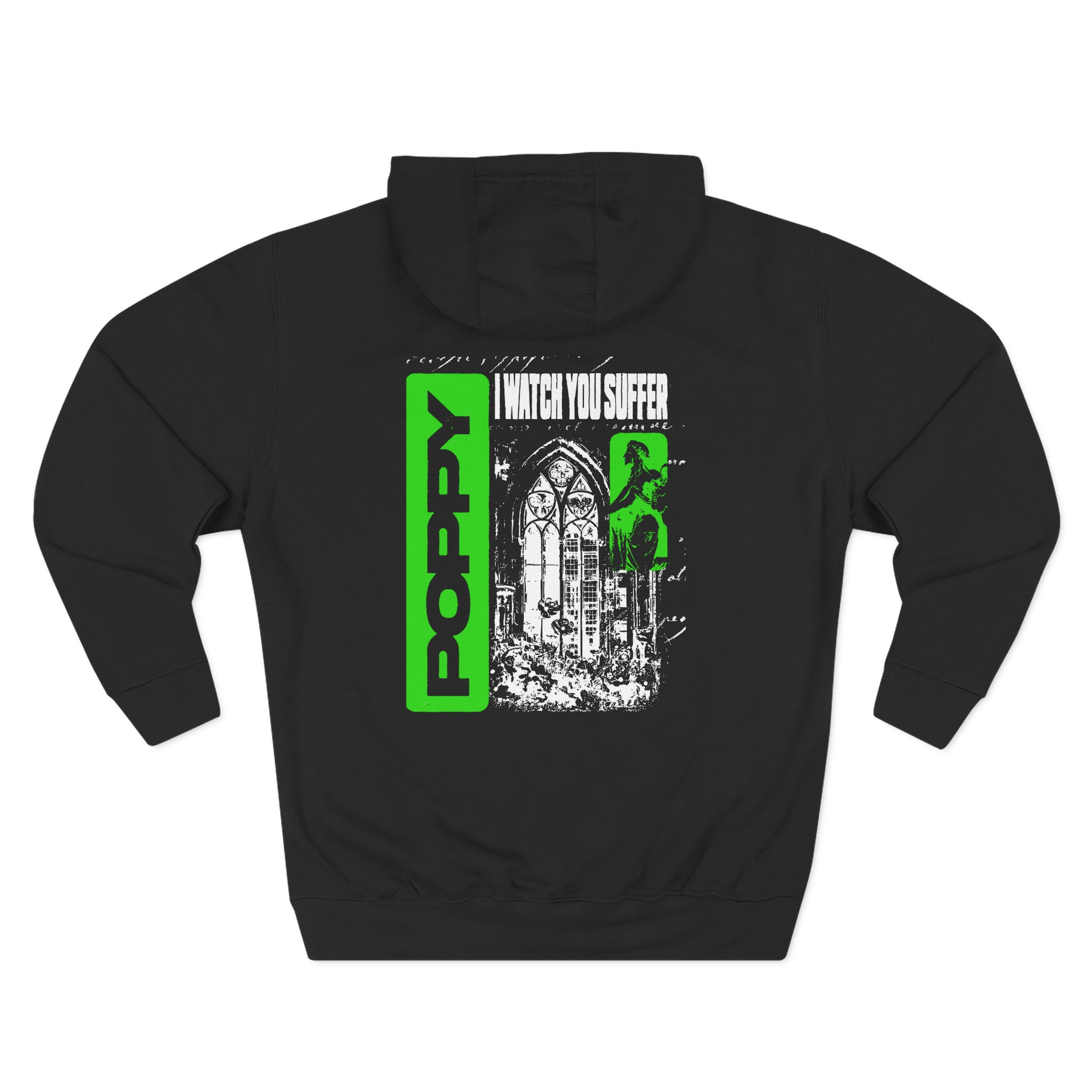 Poppy I Watch You Suffer Three-Panel Fleece Hoodie - Image 4