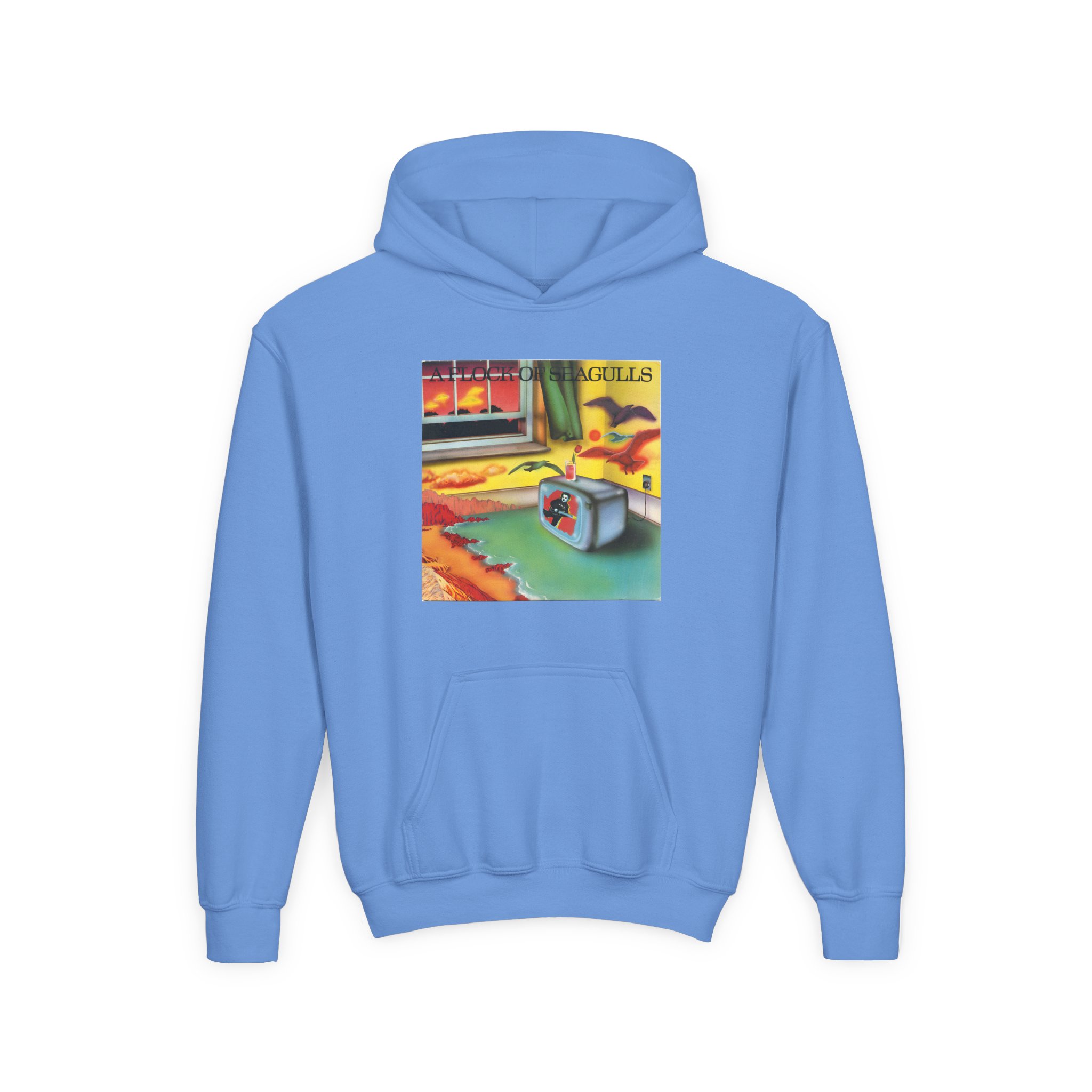 A Flock of Seagulls Original Album Cover Youth Heavy Blend Hooded Sweatshirt - Image 5