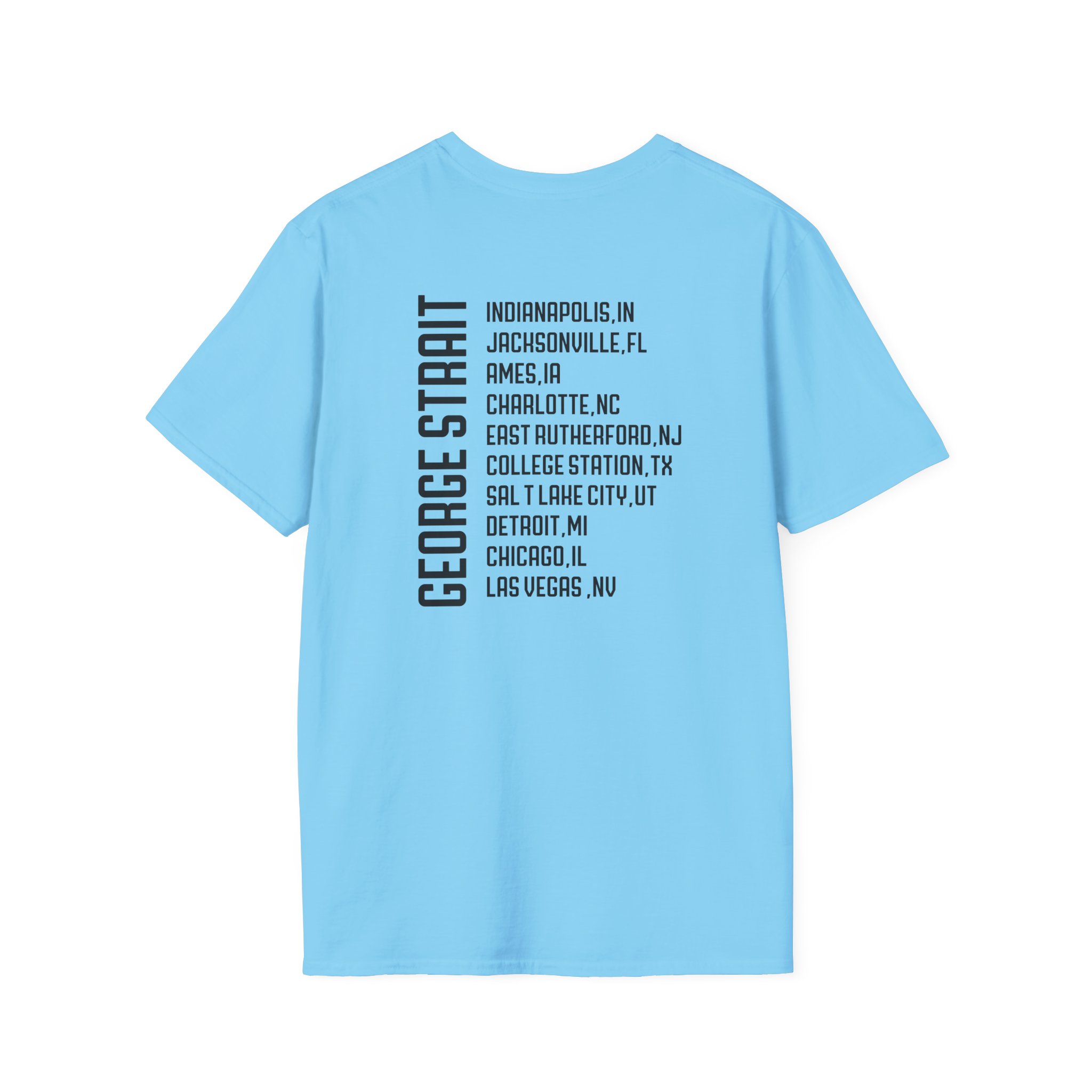 George Strait Heather Denim Silhouette Unisex Softstyle T-Shirt - Image 20