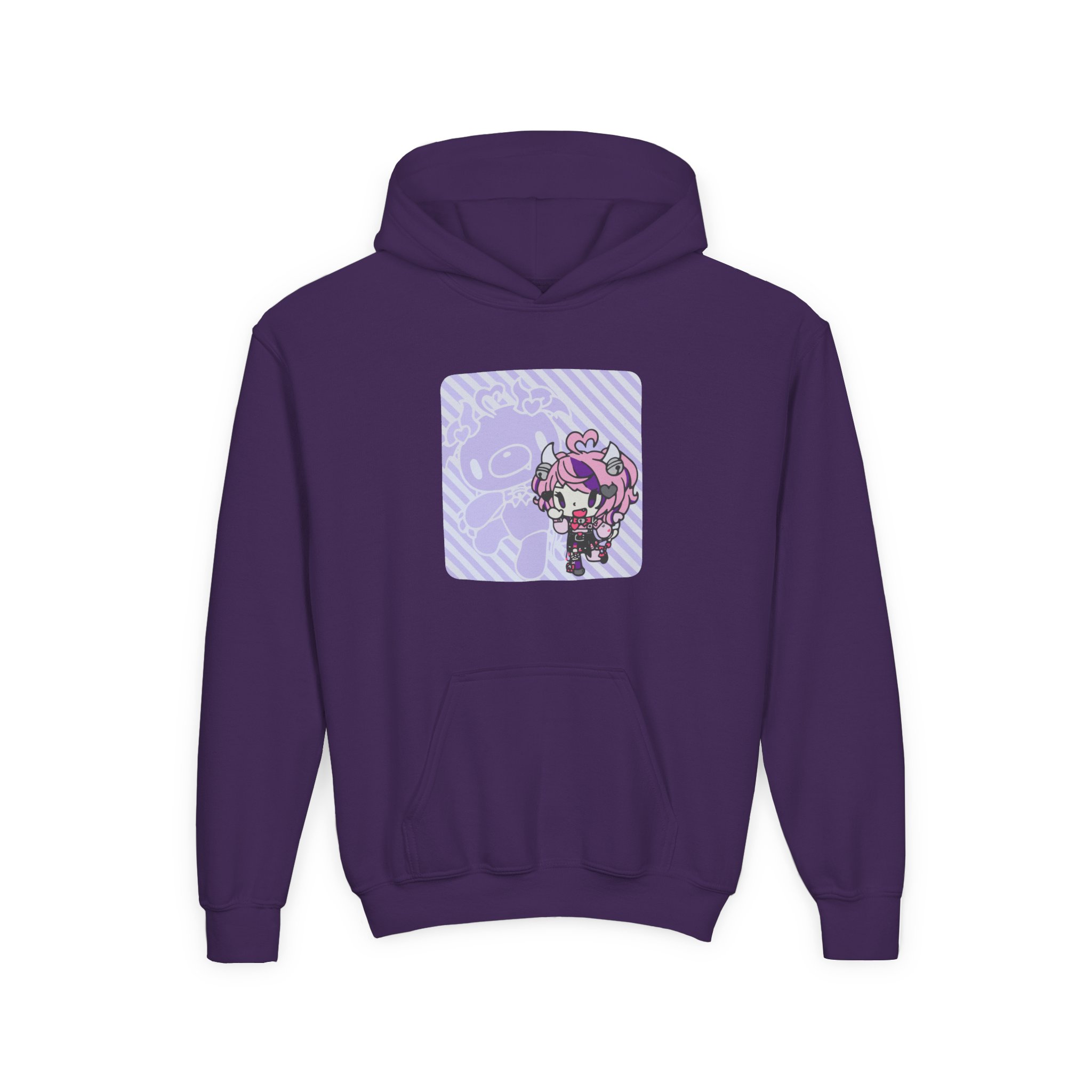 Ironmouse X Gloomy Bear Youth Heavy Blend Hooded Sweatshirt - Image 9