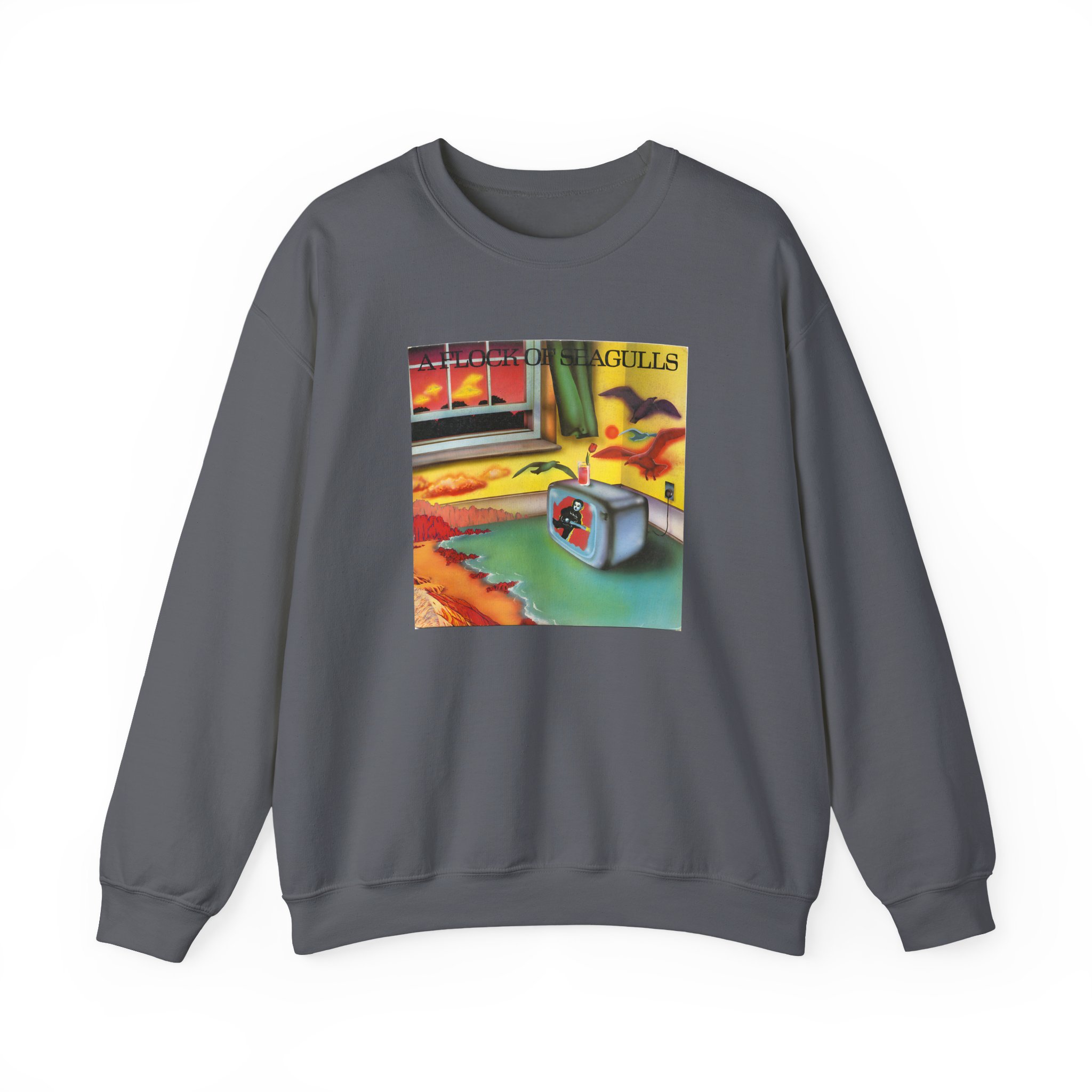 A Flock of Seagulls Original Album Cover Unisex Heavy Blend™ Crewneck Sweatshirt - Image 7