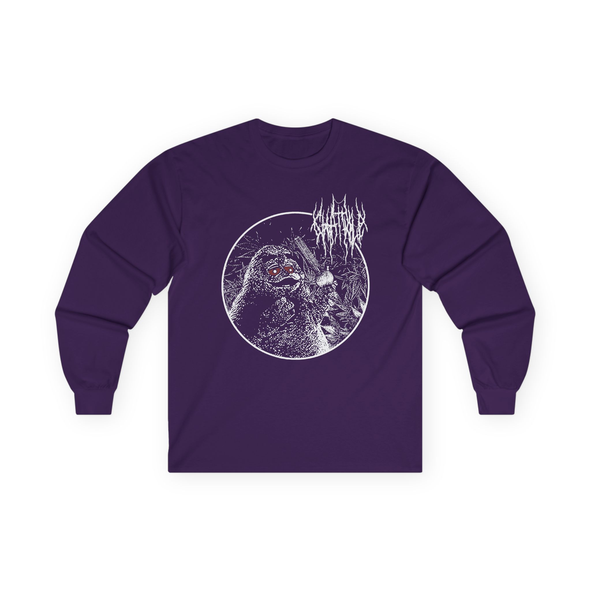 Chat Pile Grim Guy Smoking Weed Unisex Ultra Cotton Long Sleeve Tee - Image 11