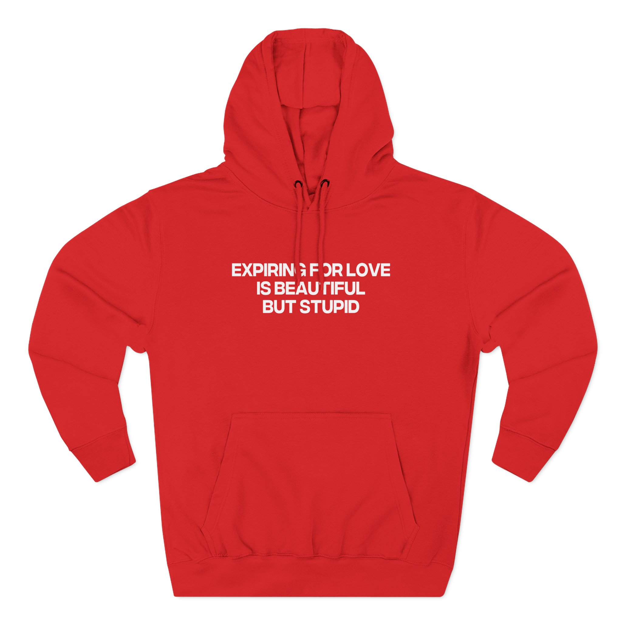 Jenny Holzer Expiring for Love is Beautiful but Stupid Three-Panel Fleece Hoodie - Image 13