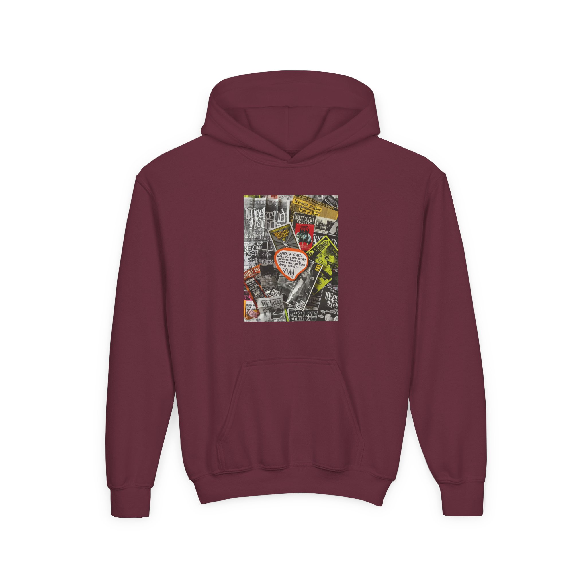 Youth Weekend Nachos Heavy Blend Hooded Sweatshirt - Image 3