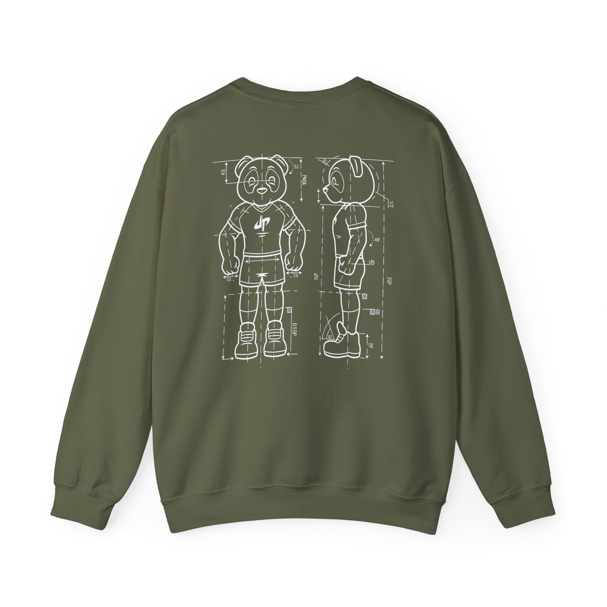 Dude Perfect Blueprint Panda Unisex Heavy Blend™ Crewneck Sweatshirt - Image 10