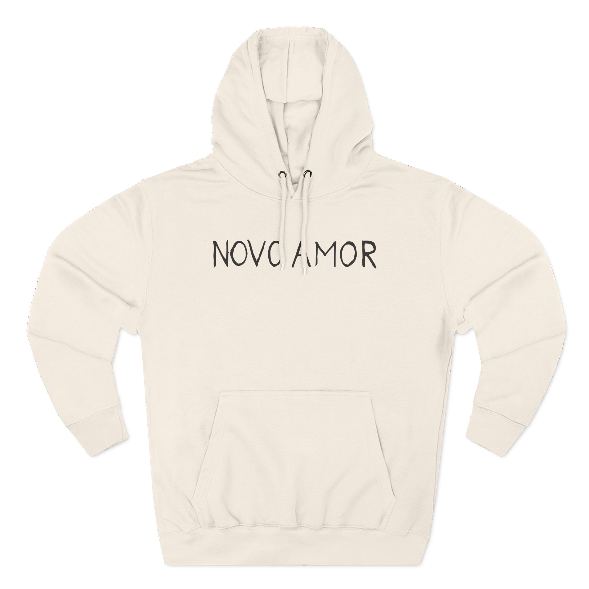 Novo Amor Text Three-Panel Fleece Hoodie - Image 3