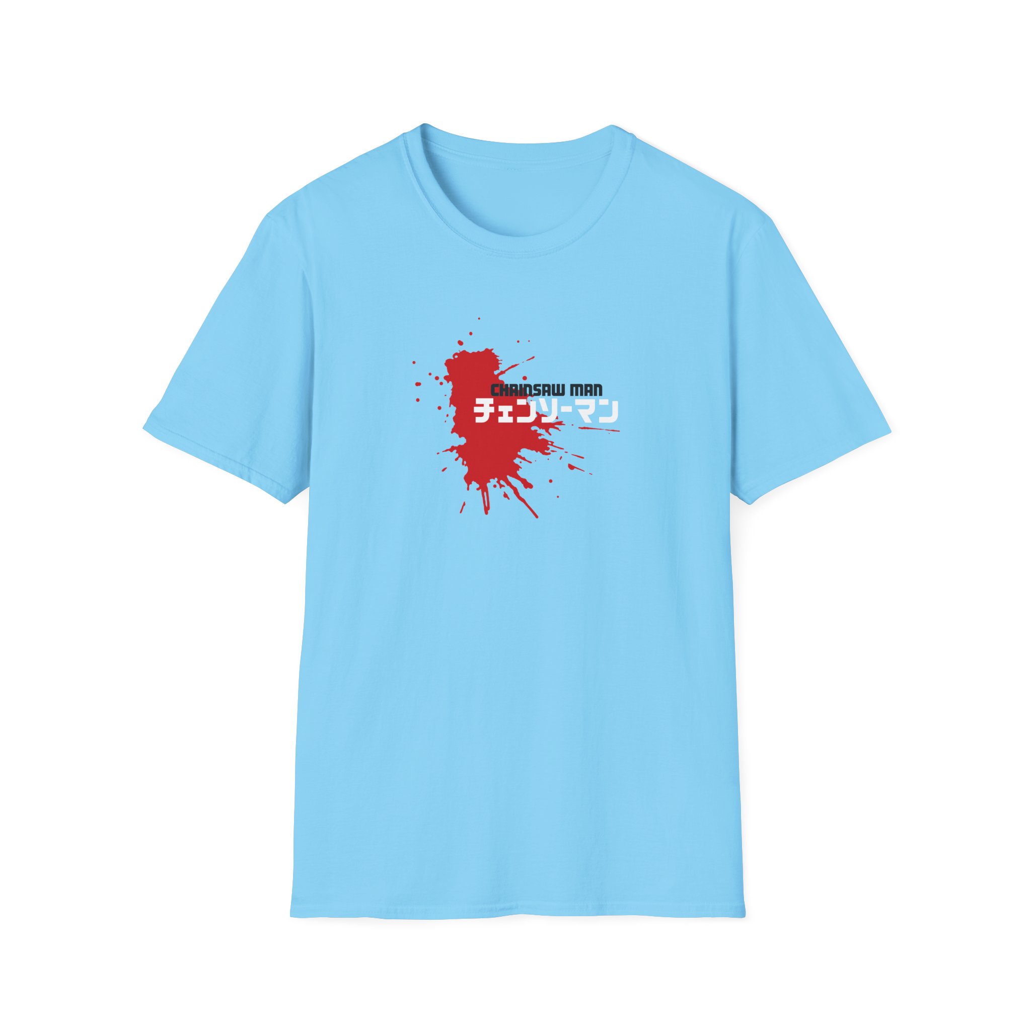 Chainsaw Man Power Grey Melange Unisex Softstyle T-Shirt - Image 11