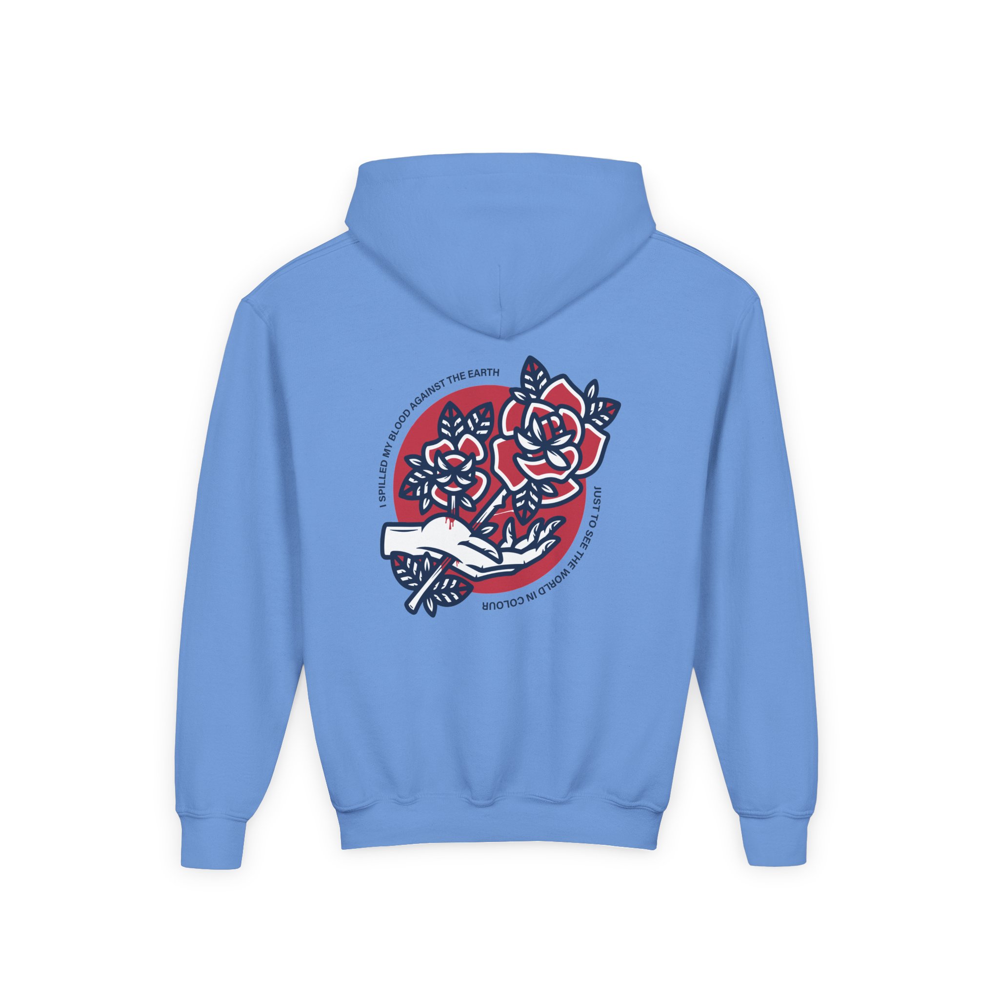 Polaris Rose Youth Heavy Blend Hooded Sweatshirt - Image 8