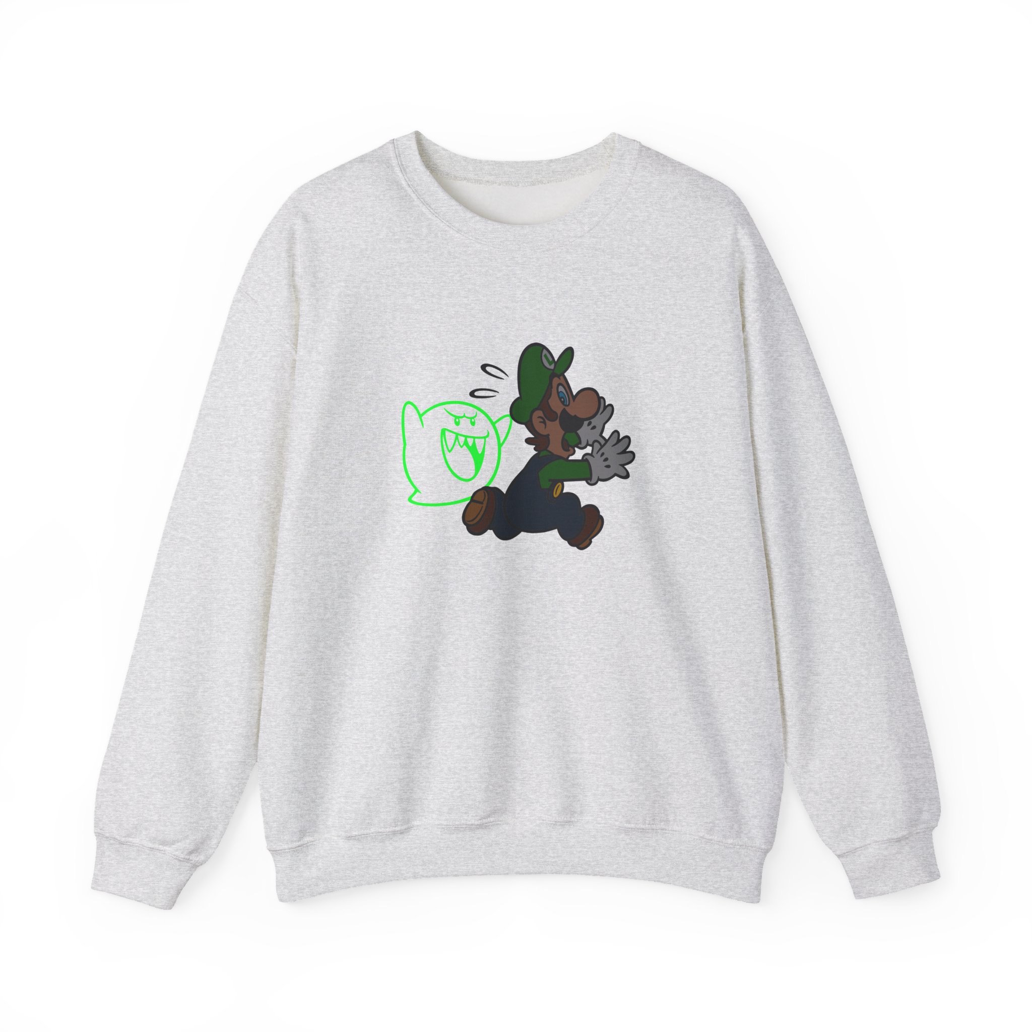 NTD Luigi™ and Boo Unisex Heavy Blend™ Crewneck Sweatshirt - Image 5