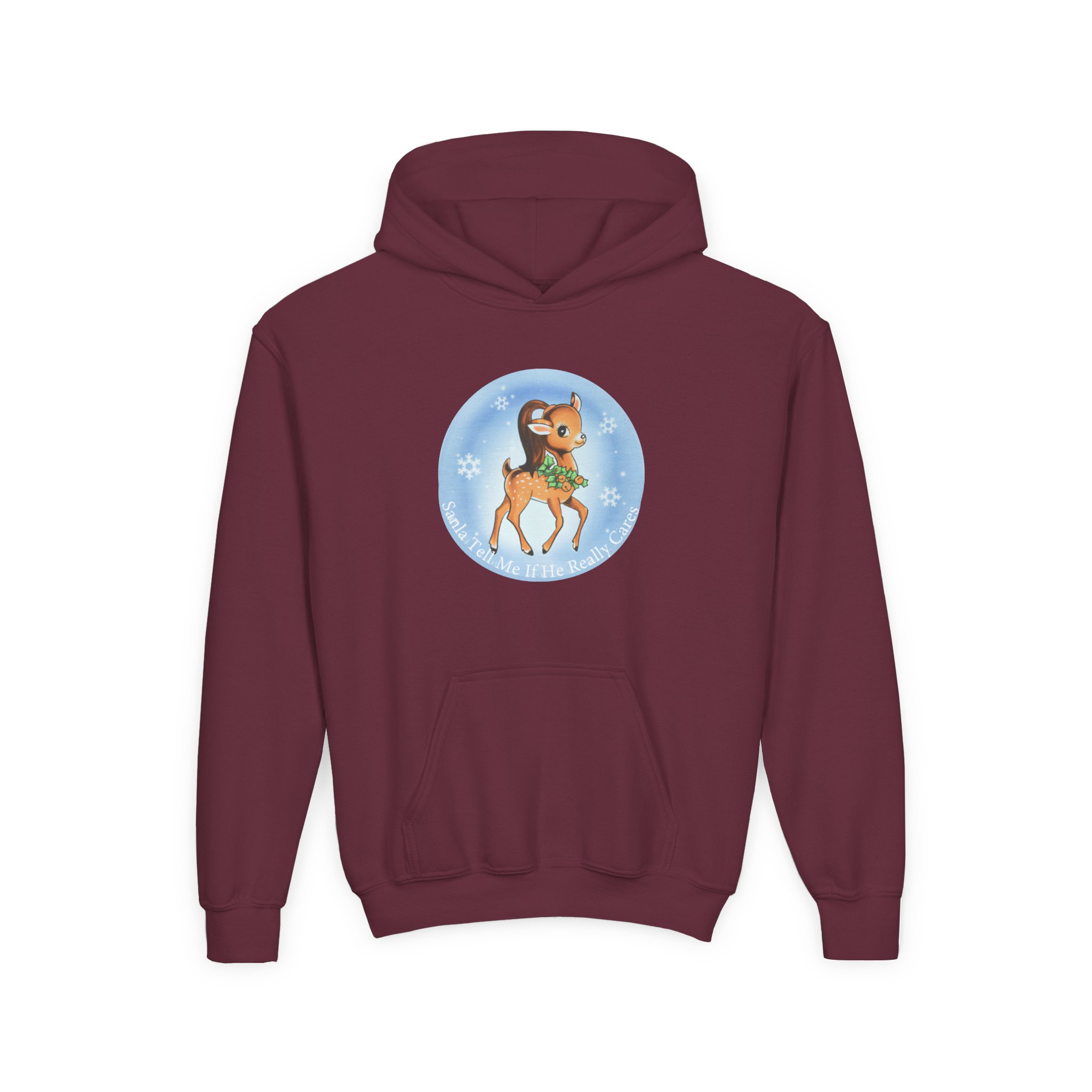 AG Santa Tell Me Youth Heavy Blend Hooded Sweatshirt - Image 5